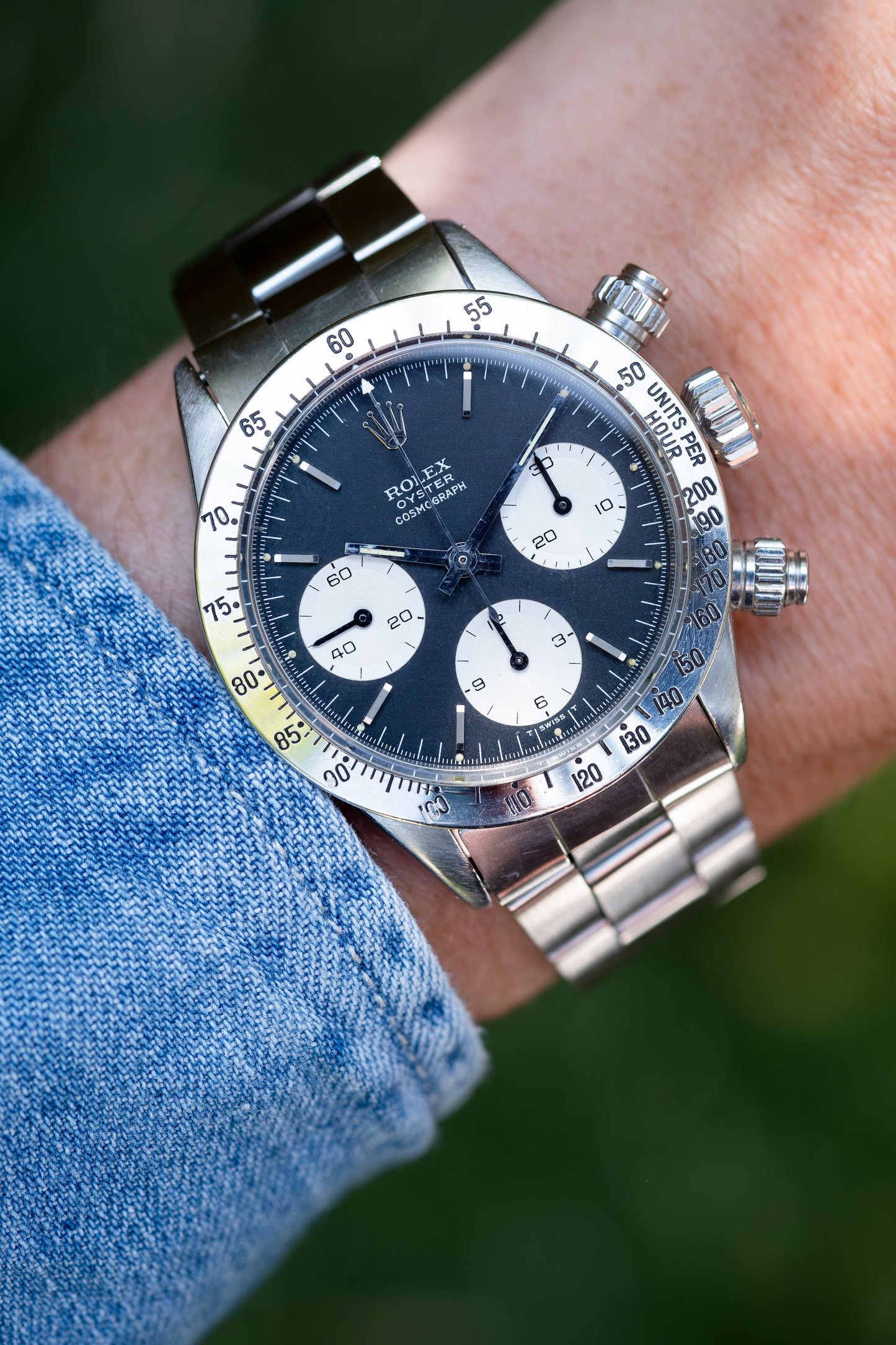 ROLEX Oyster Cosmograph ROC No Daytona Ref. 6265 Mk1 Bezel - boxes, booklets and purchase receipt (1971)