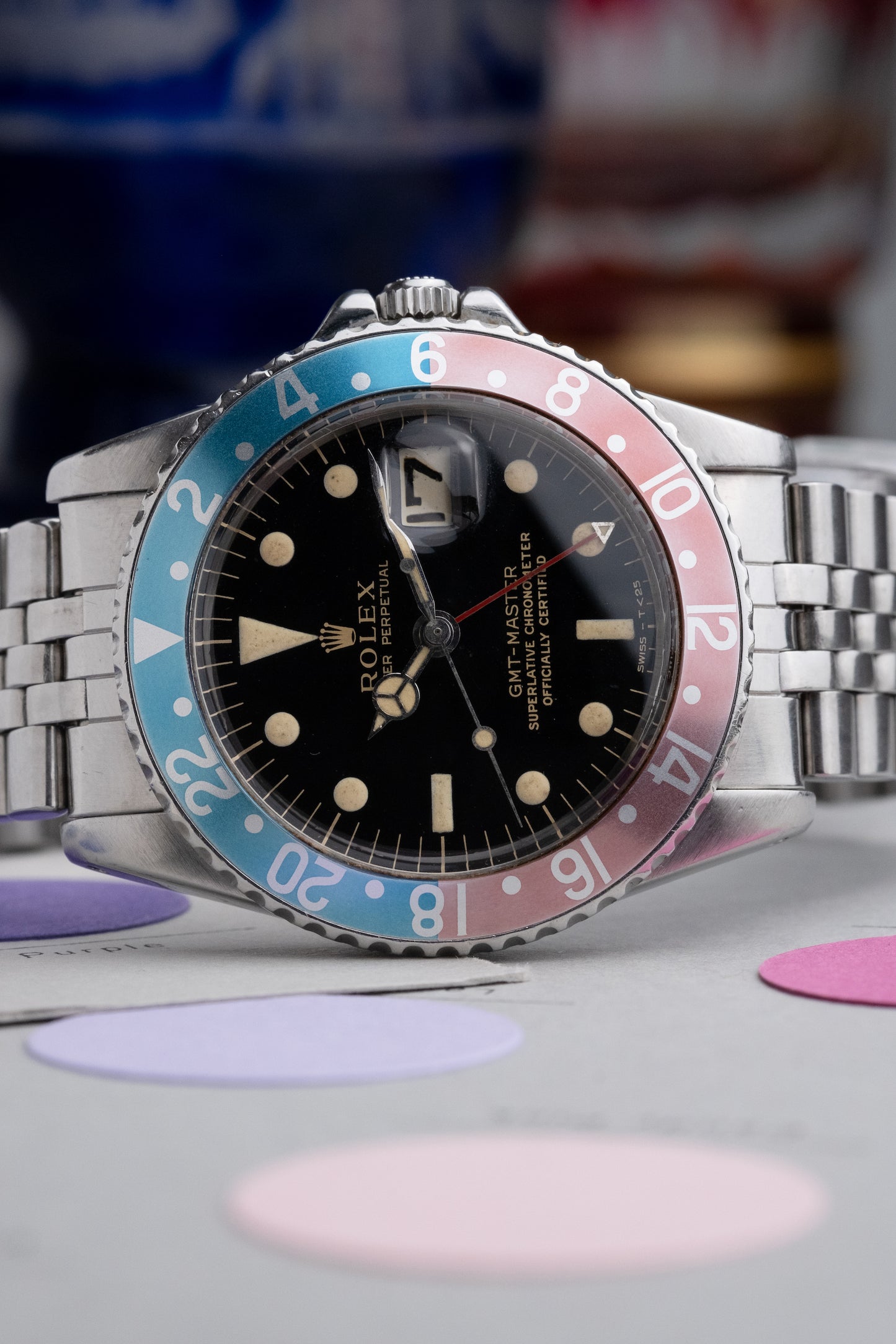 ROLEX GMT Master Ref. 1675 Gilt Gloss Mirror Dial Full Set (1966)
