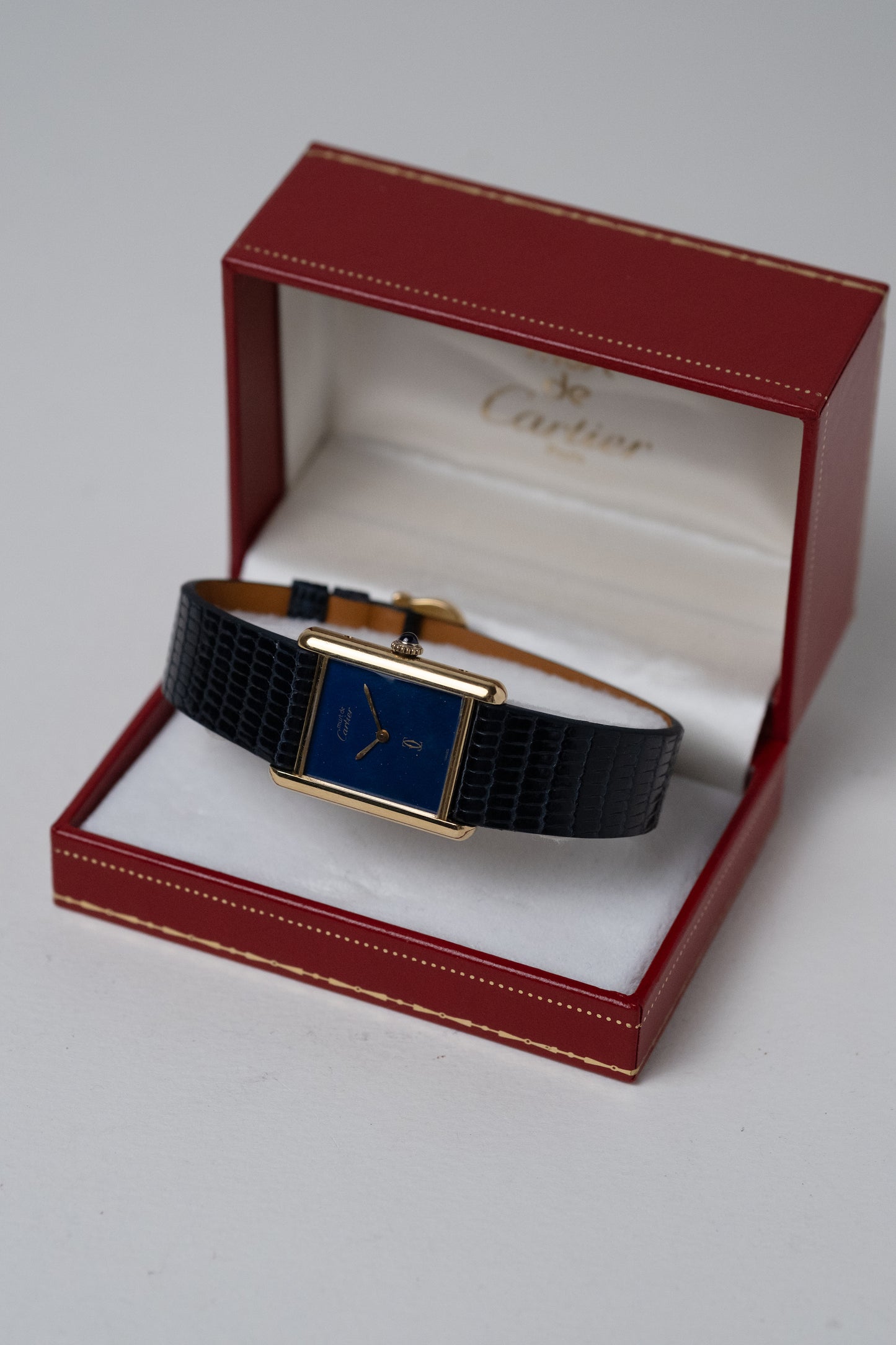 CARTIER Must de Cartier Tank Blue Lapis Manual Wind (c. 1970s)