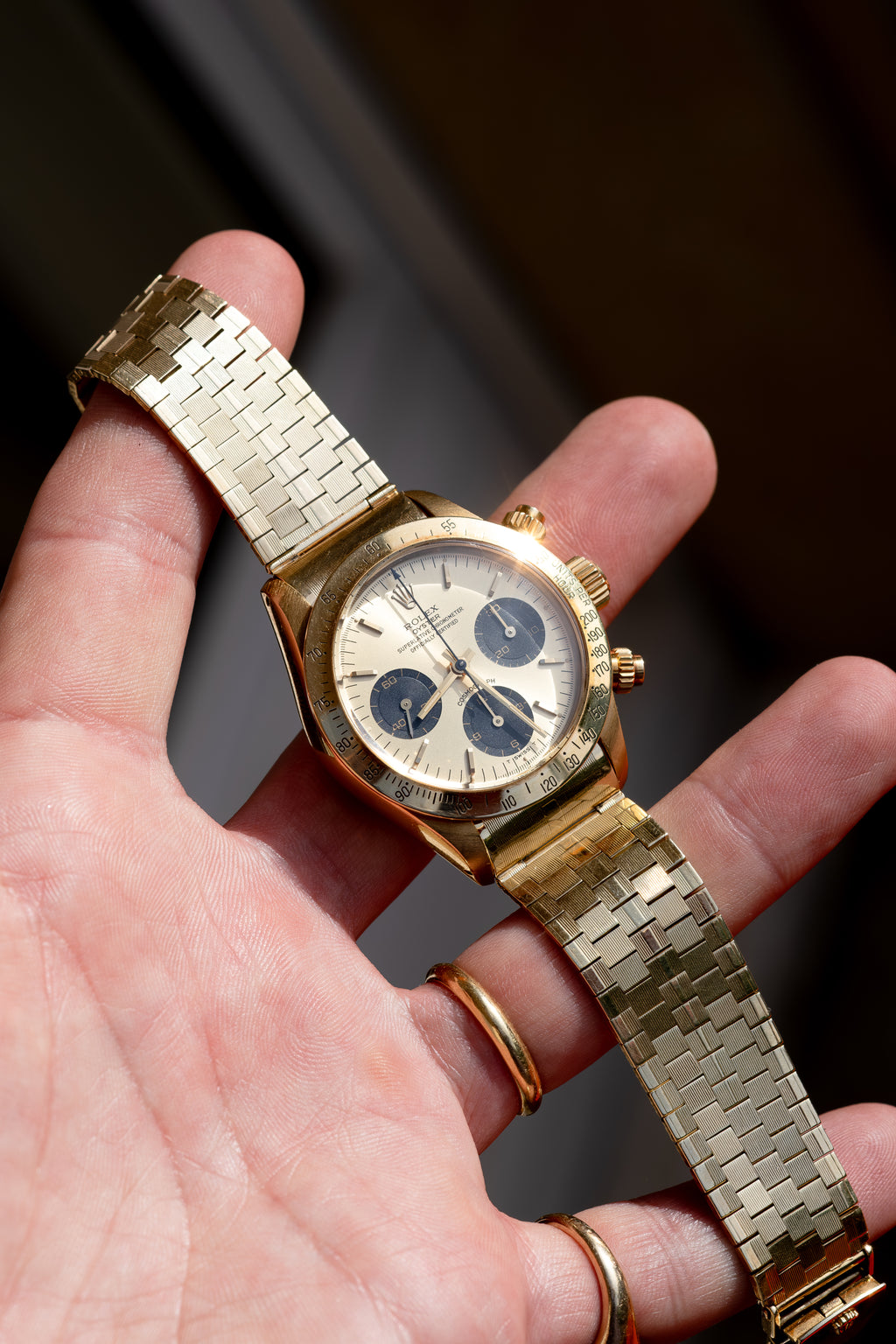 ROLEX Cosmograph Daytona Reference 6265 18ct Gold Champagne Dial (1985)