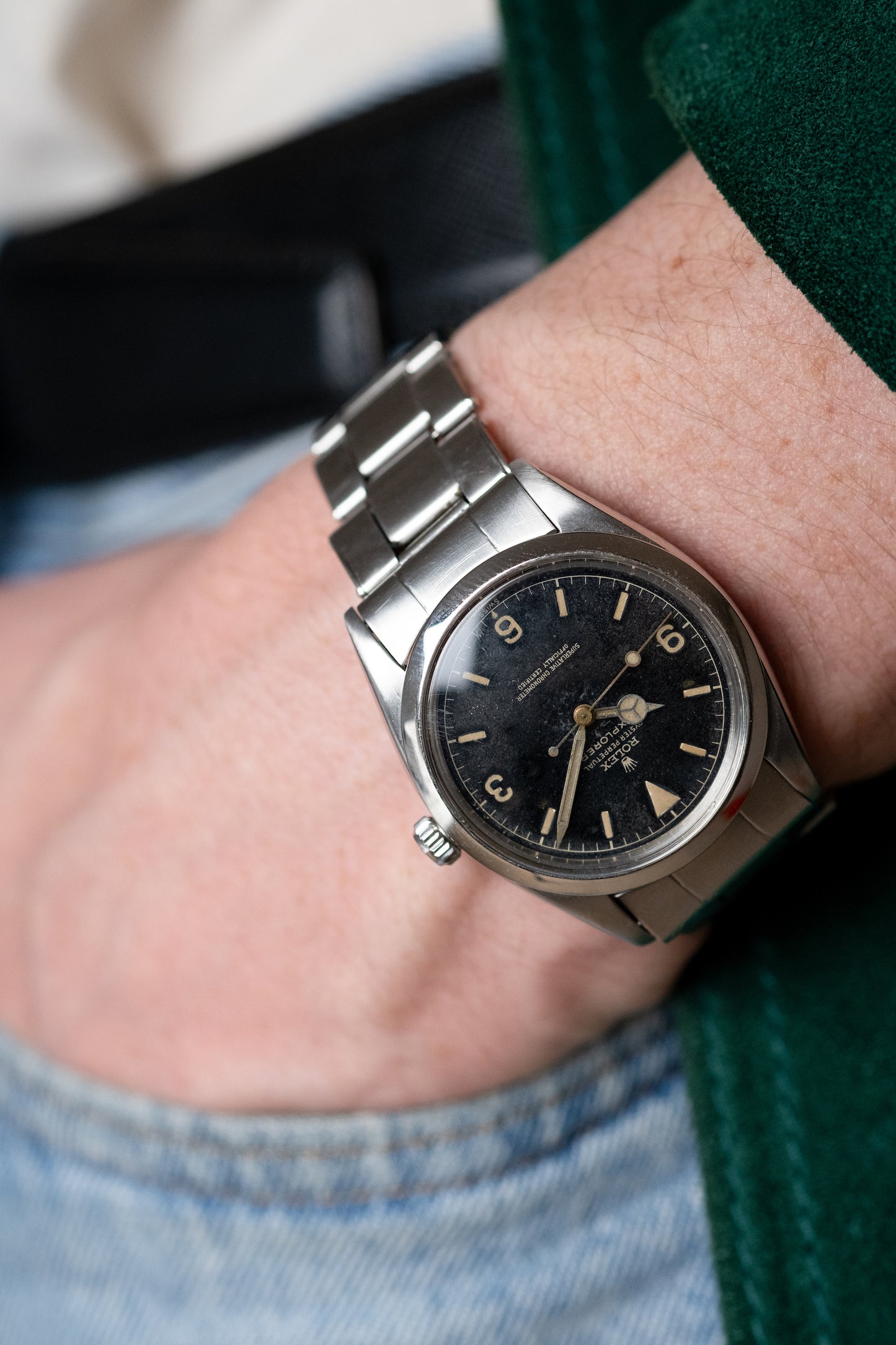 ROLEX Explorer ref. 1016 Type 1 Gilt Gloss Chapter Ring Exclamation Mark (1960)