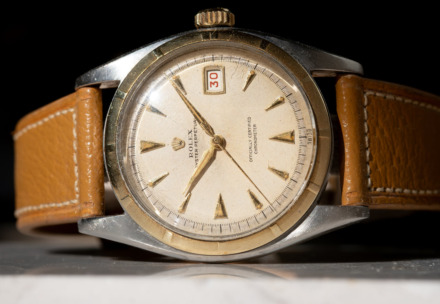 ROLEX Oyster Perpetual "Ovettone" Big Bubbleback Ref. 6105 (1953)