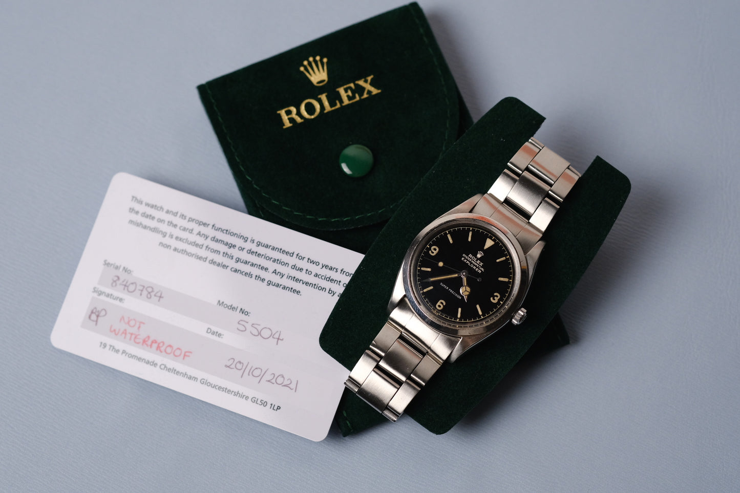 ROLEX Explorer Ref. 5504 Chapter Ring Gloss "Exclamation Point" Dial (1963)