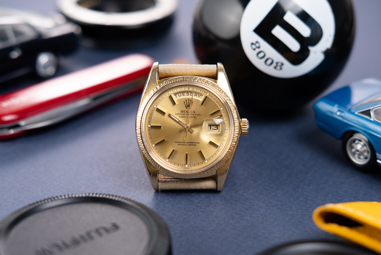 ROLEX Oyster Perpetual 18 ct. Gold Day Date Ref 1807 "Bark Bezel" (1978)