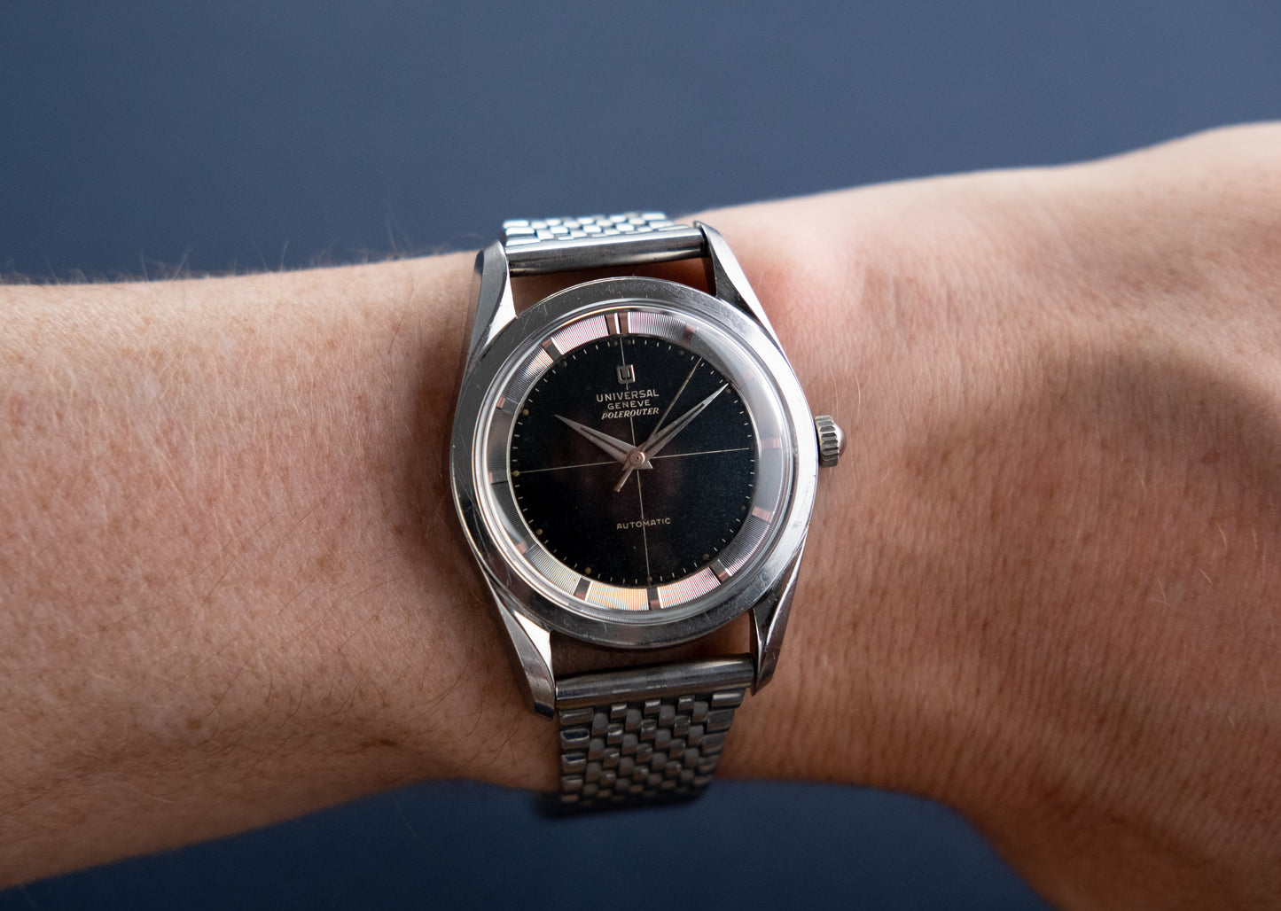 UNIVERSAL GENEVE Automatic Polerouter Ref H 20217-4 (1957)