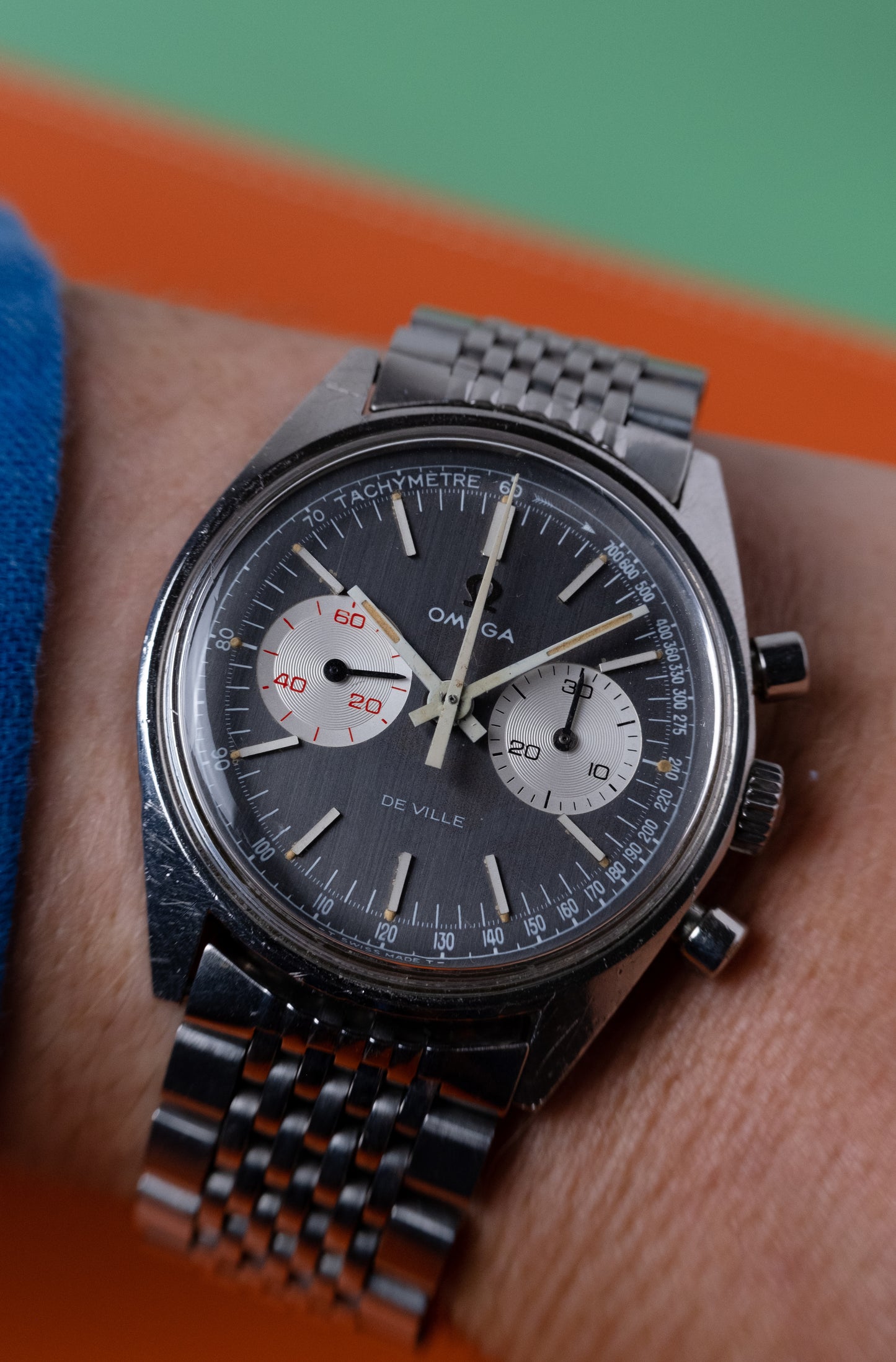 OMEGA De Ville Chronograph Grey Dial Ref. 145.017 (1970)