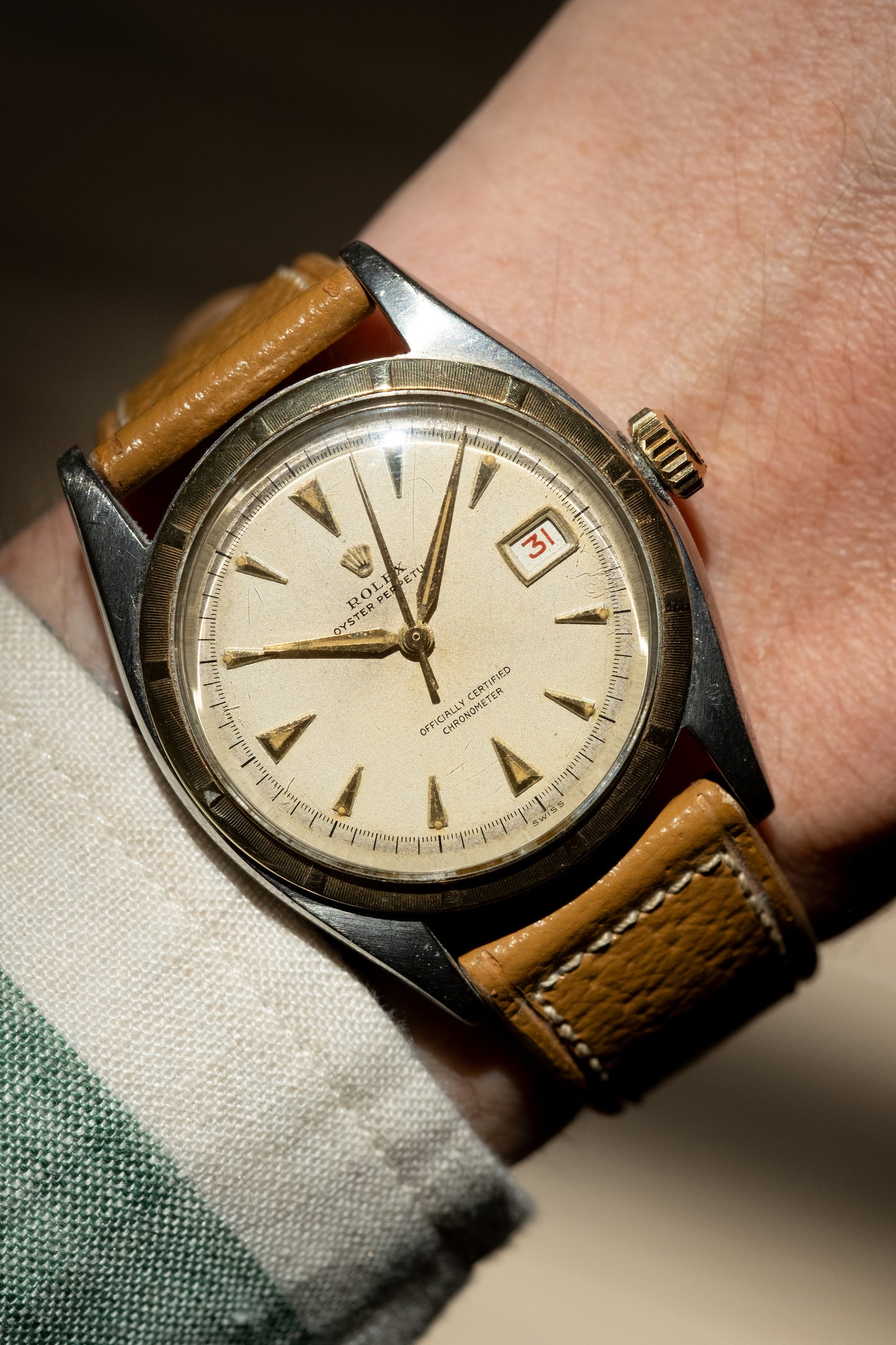 ROLEX Oyster Perpetual "Ovettone" Big Bubbleback Ref. 6105 (1953)