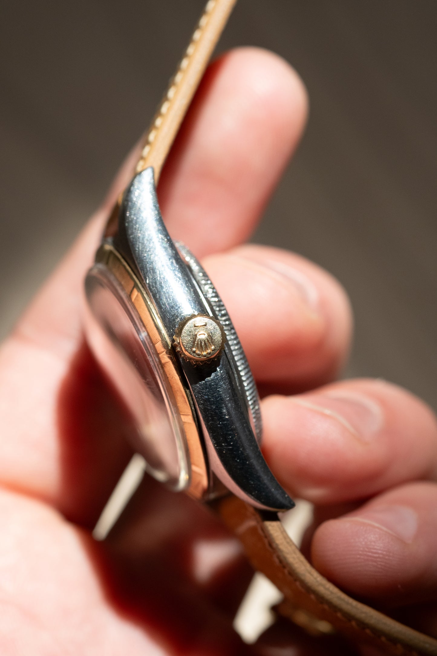 ROLEX Oyster Perpetual "Ovettone" Big Bubbleback Ref. 6105 (1953)