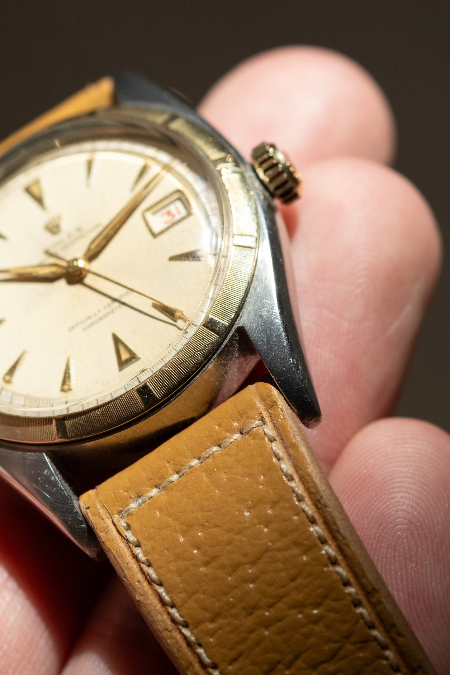 ROLEX Oyster Perpetual "Ovettone" Big Bubbleback Ref. 6105 (1953)