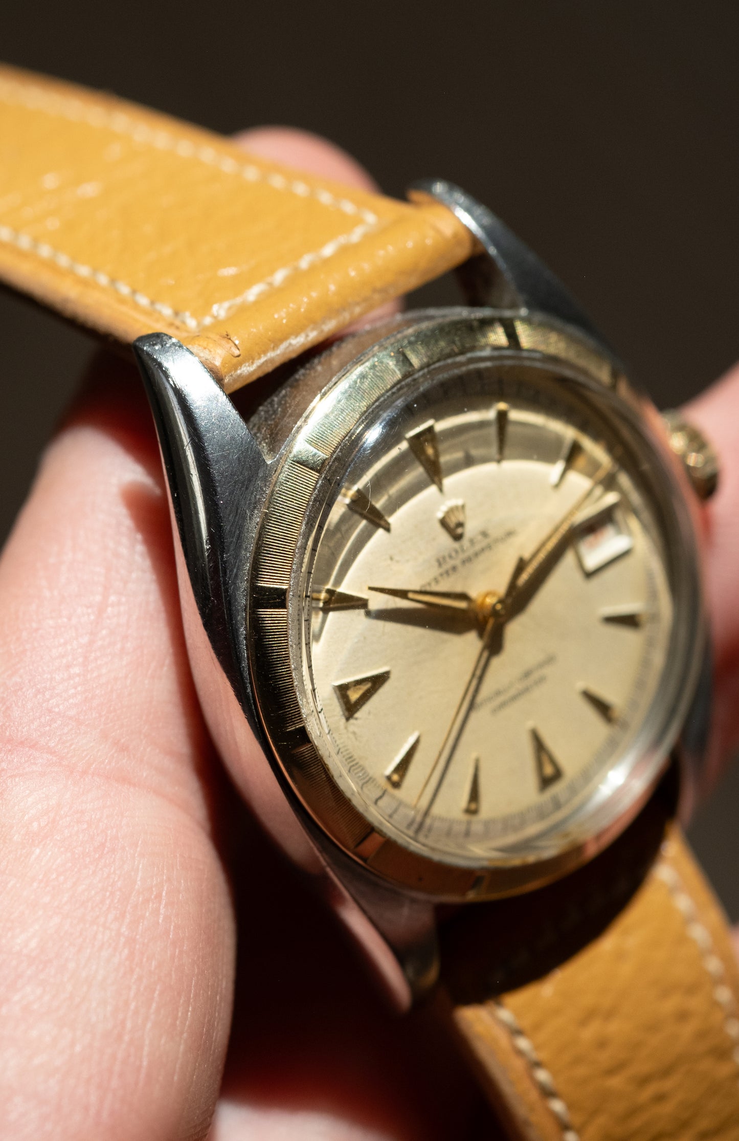 ROLEX Oyster Perpetual "Ovettone" Big Bubbleback Ref. 6105 (1953)