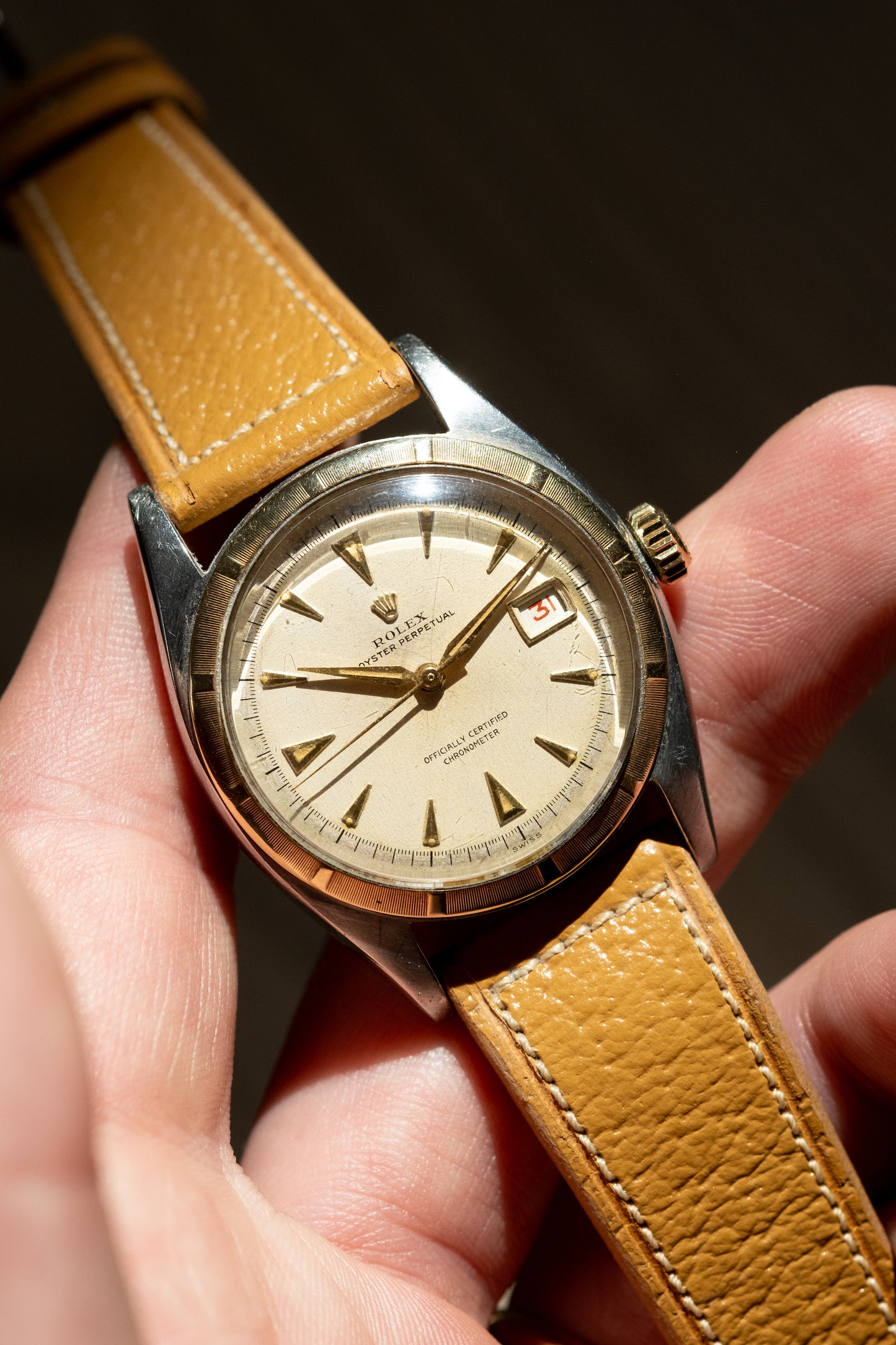 ROLEX Oyster Perpetual "Ovettone" Big Bubbleback Ref. 6105 (1953)