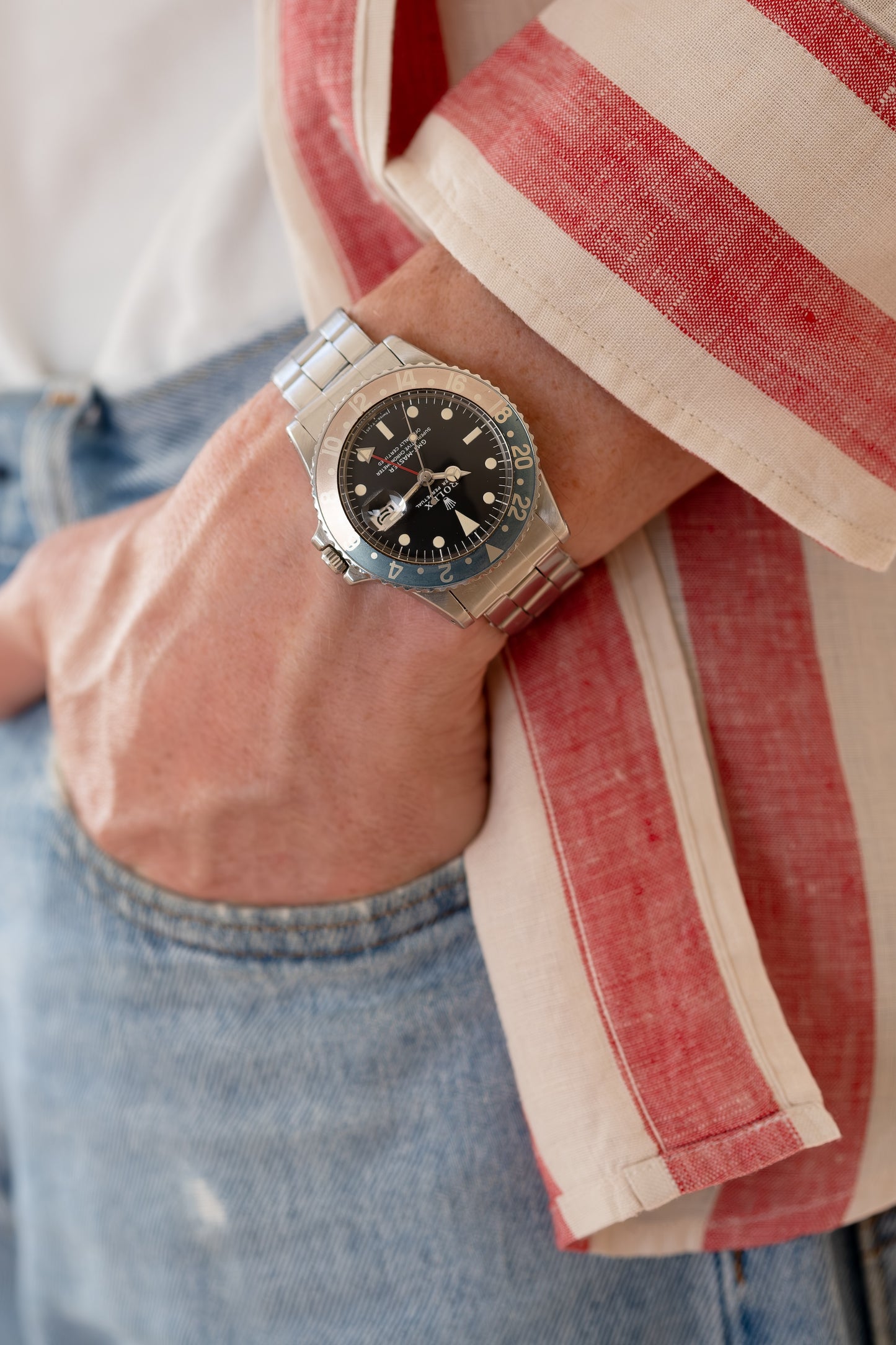 ROLEX GMT Master Ref. 1675 Long E Faded Fat Font Pepsi (1971)