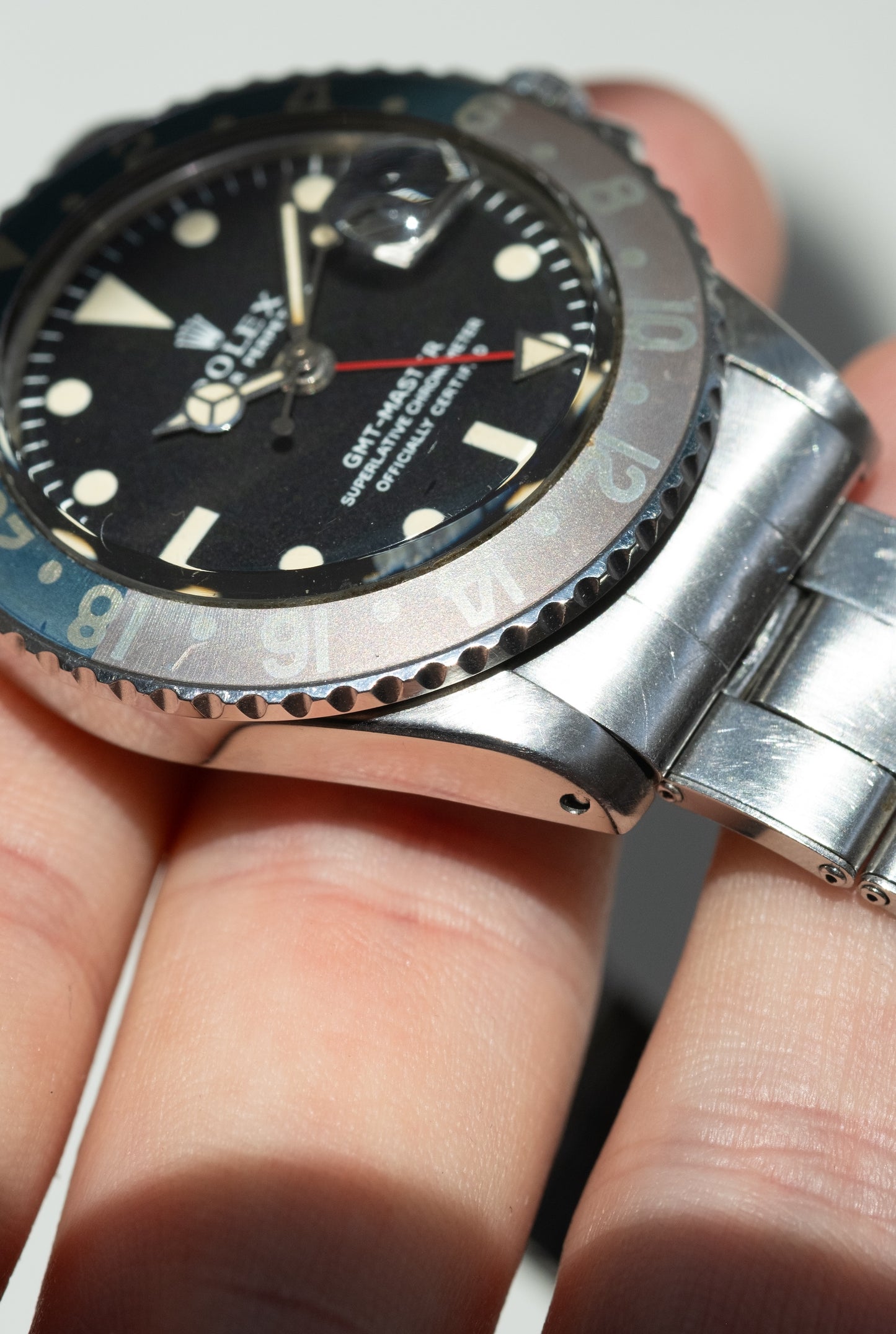 ROLEX GMT Master Ref. 1675 Long E Faded Fat Font Pepsi (1971)