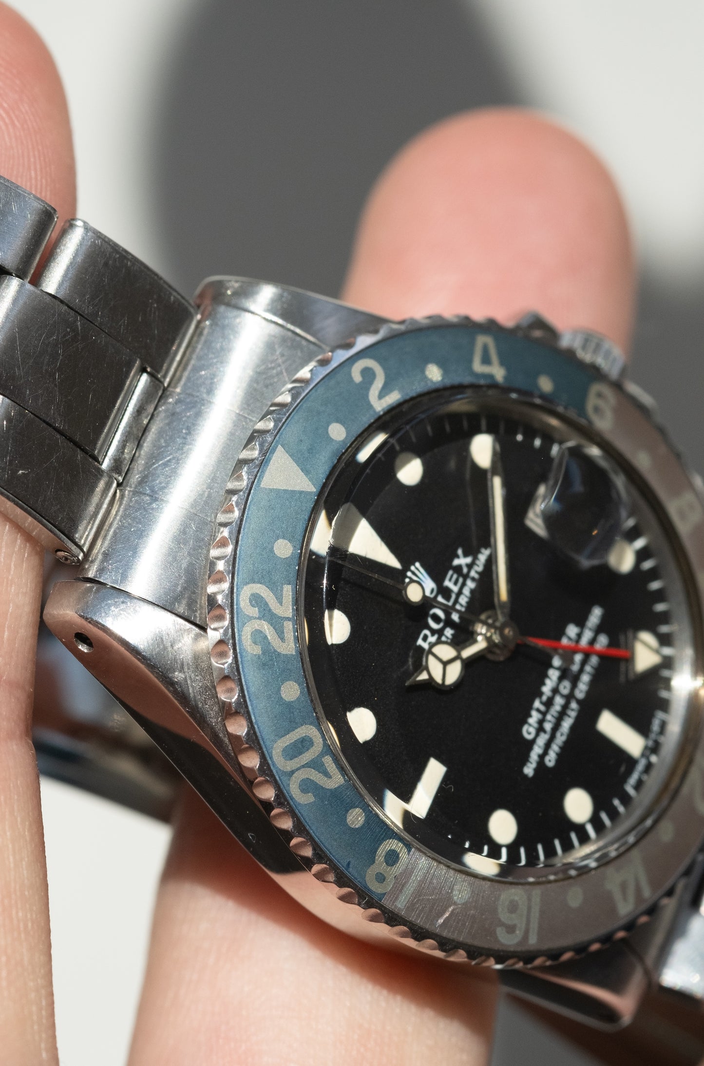 ROLEX GMT Master Ref. 1675 Long E Faded Fat Font Pepsi (1971)