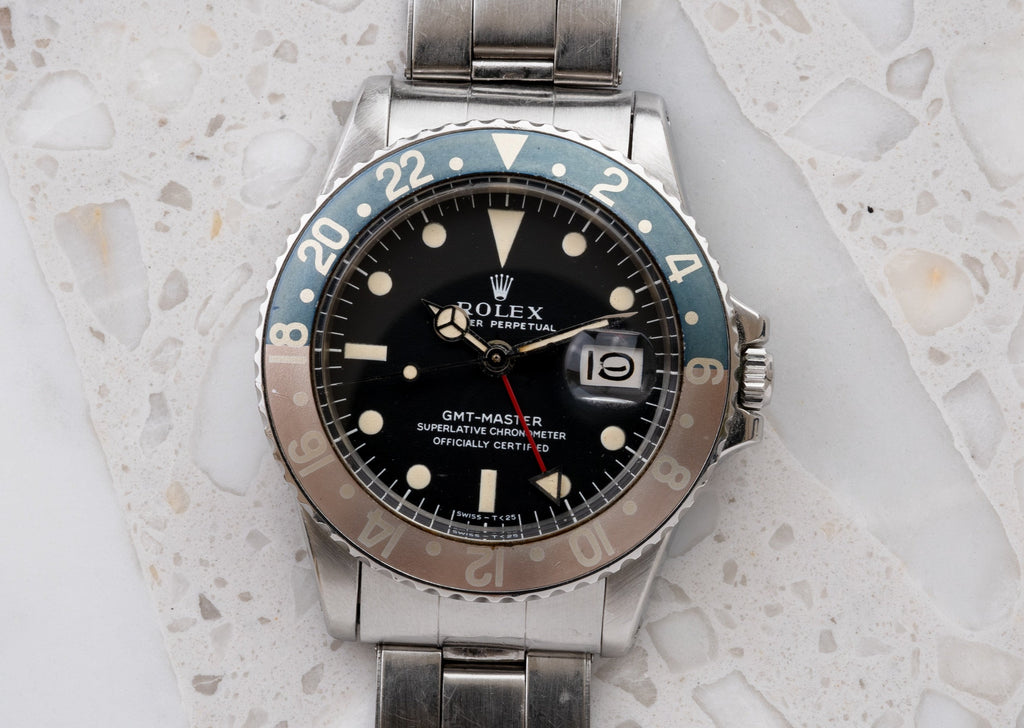 ROLEX GMT Master Ref. 1675 Long E Faded Fat Font Pepsi (1971)