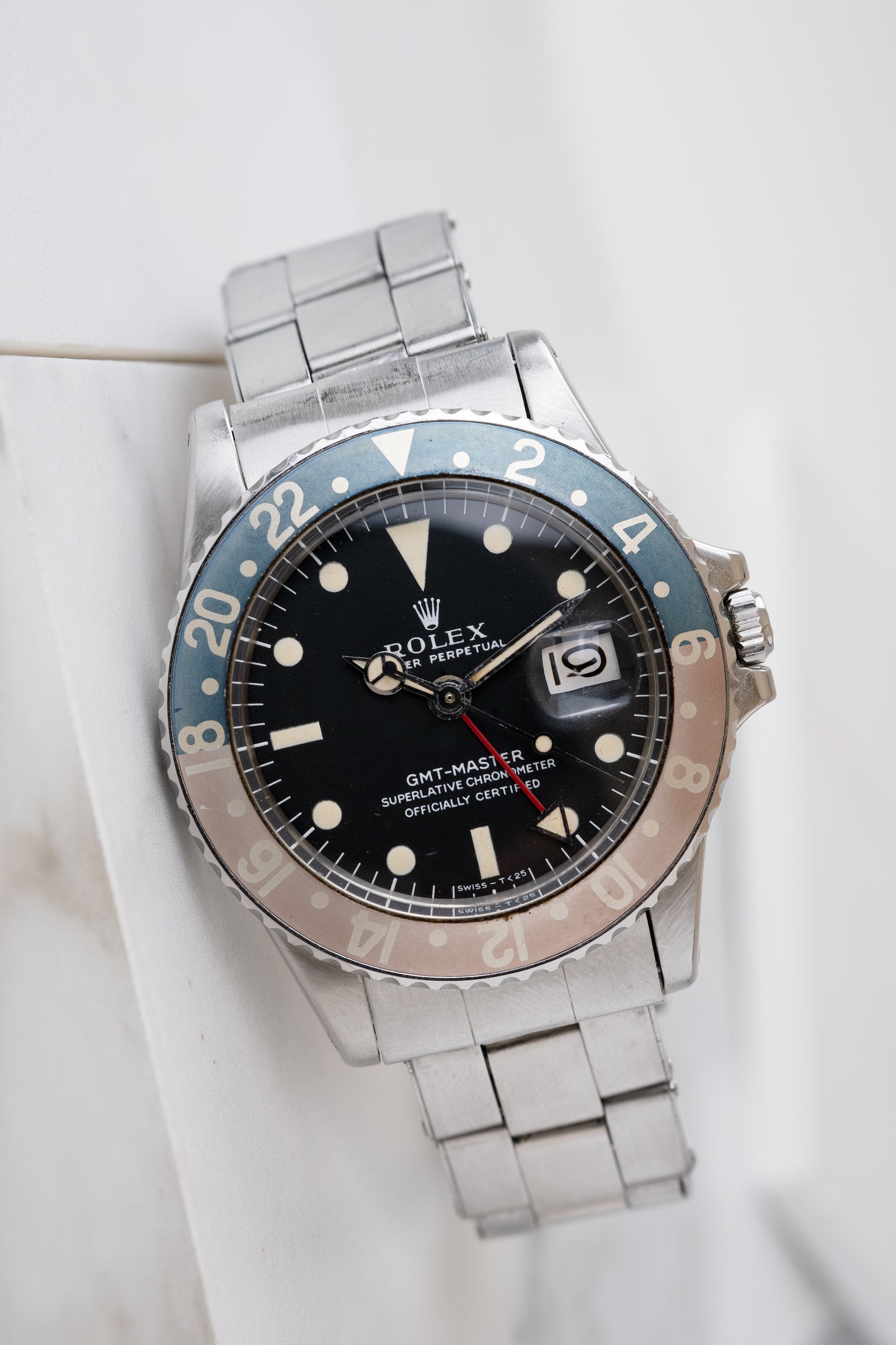 ROLEX GMT Master Ref. 1675 Long E Faded Fat Font Pepsi (1971)