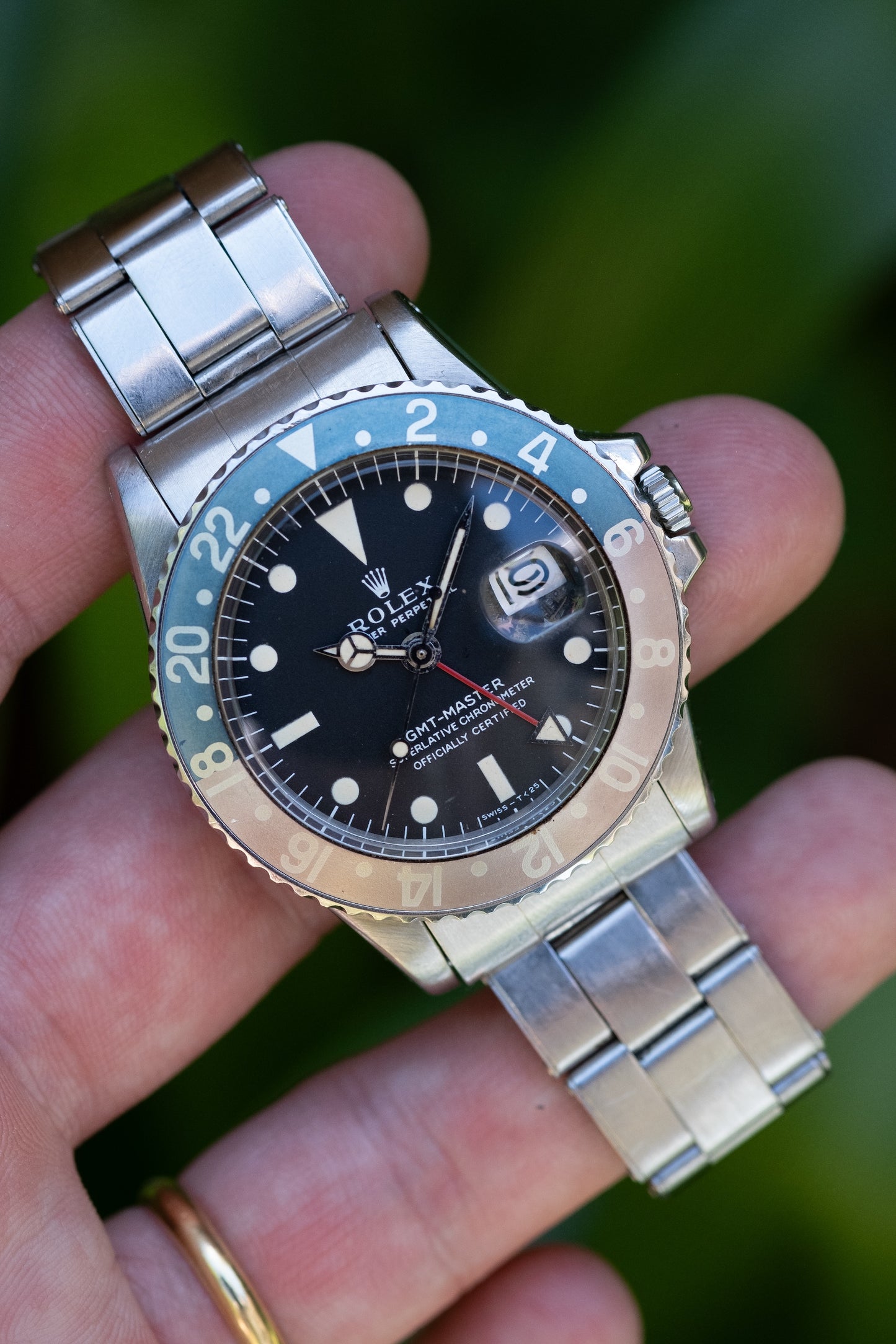 ROLEX GMT Master Ref. 1675 Long E Faded Fat Font Pepsi (1971)