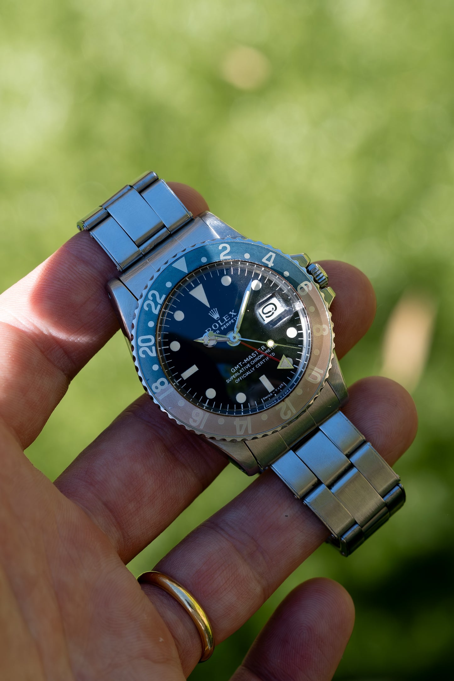 ROLEX GMT Master Ref. 1675 Long E Faded Fat Font Pepsi (1971)