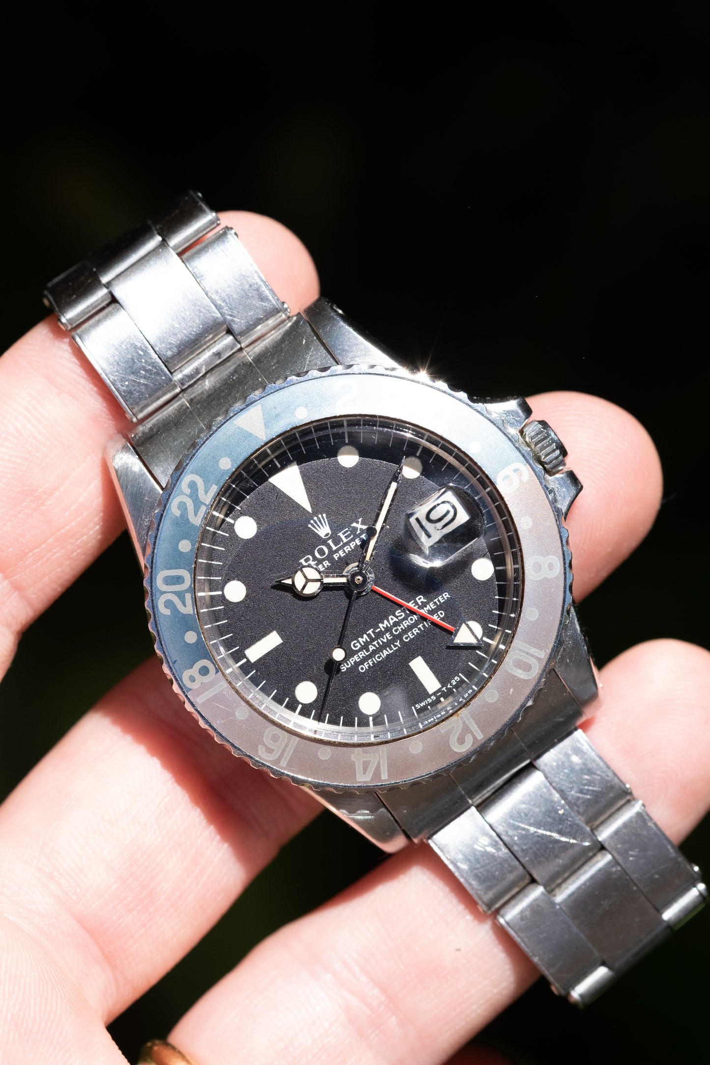 ROLEX GMT Master Ref. 1675 Long E Faded Fat Font Pepsi (1971)