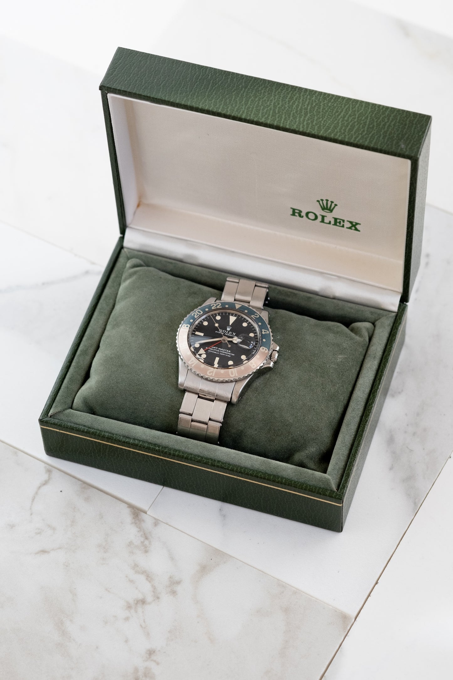 ROLEX GMT Master Ref. 1675 Long E Faded Fat Font Pepsi (1971)