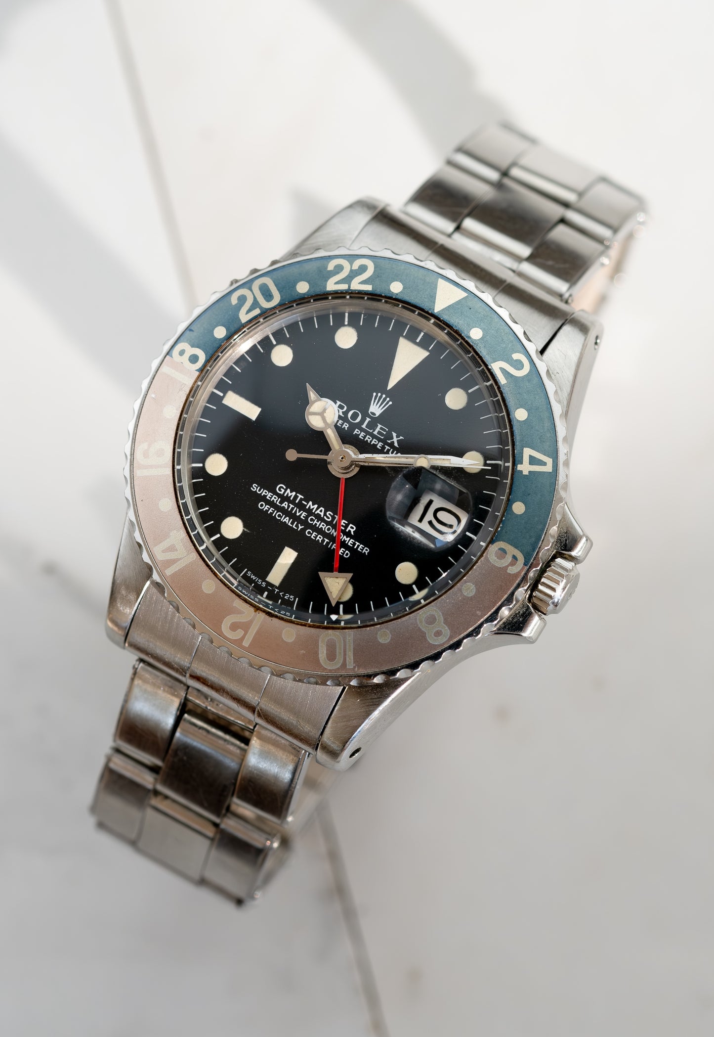 ROLEX GMT Master Ref. 1675 Long E Faded Fat Font Pepsi (1971)