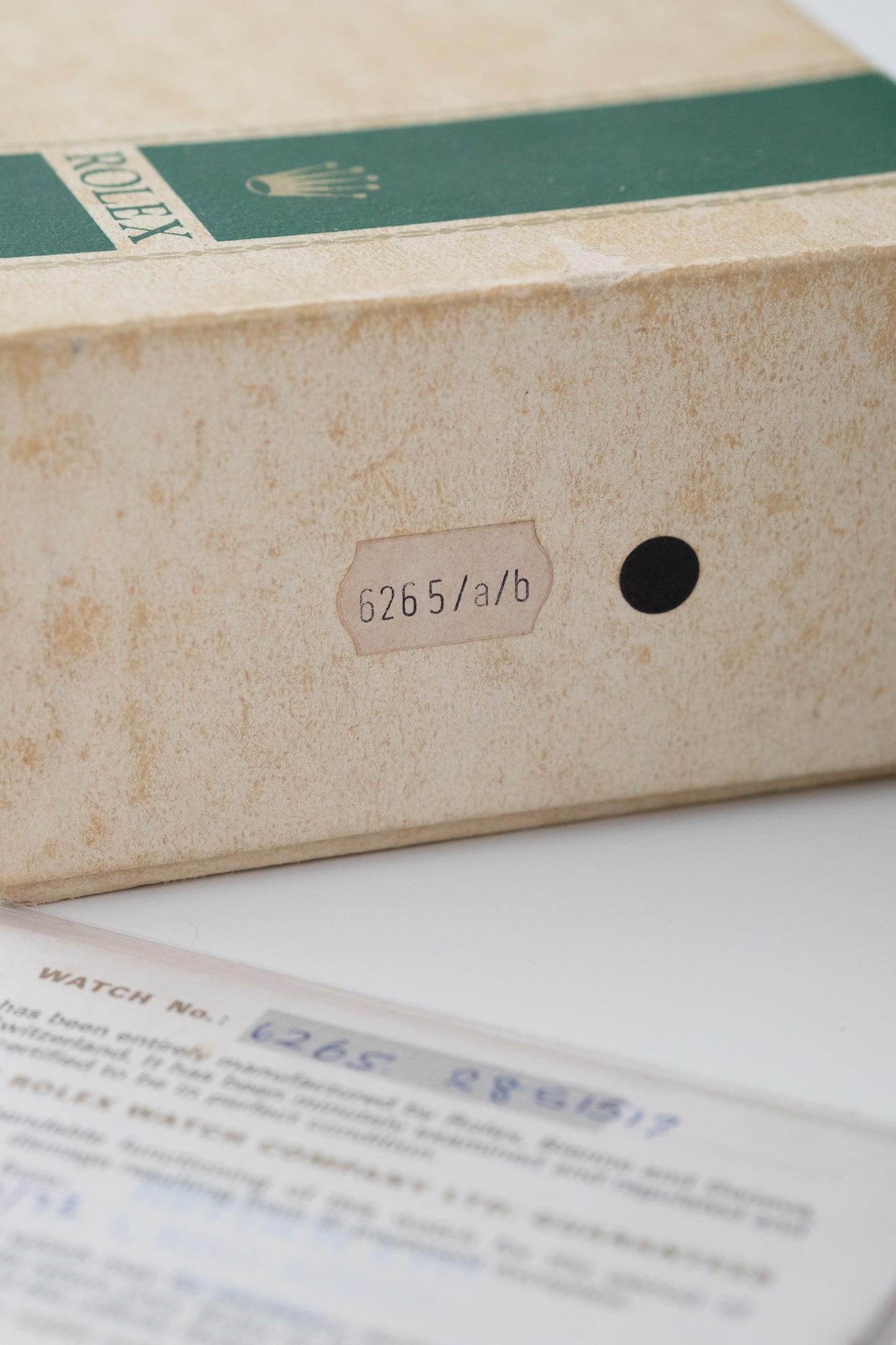 ROLEX Oyster Cosmograph ROC  No Daytona Ref. 6265 Mk1 Bezel - boxes, booklets and purchase receipt (1971)