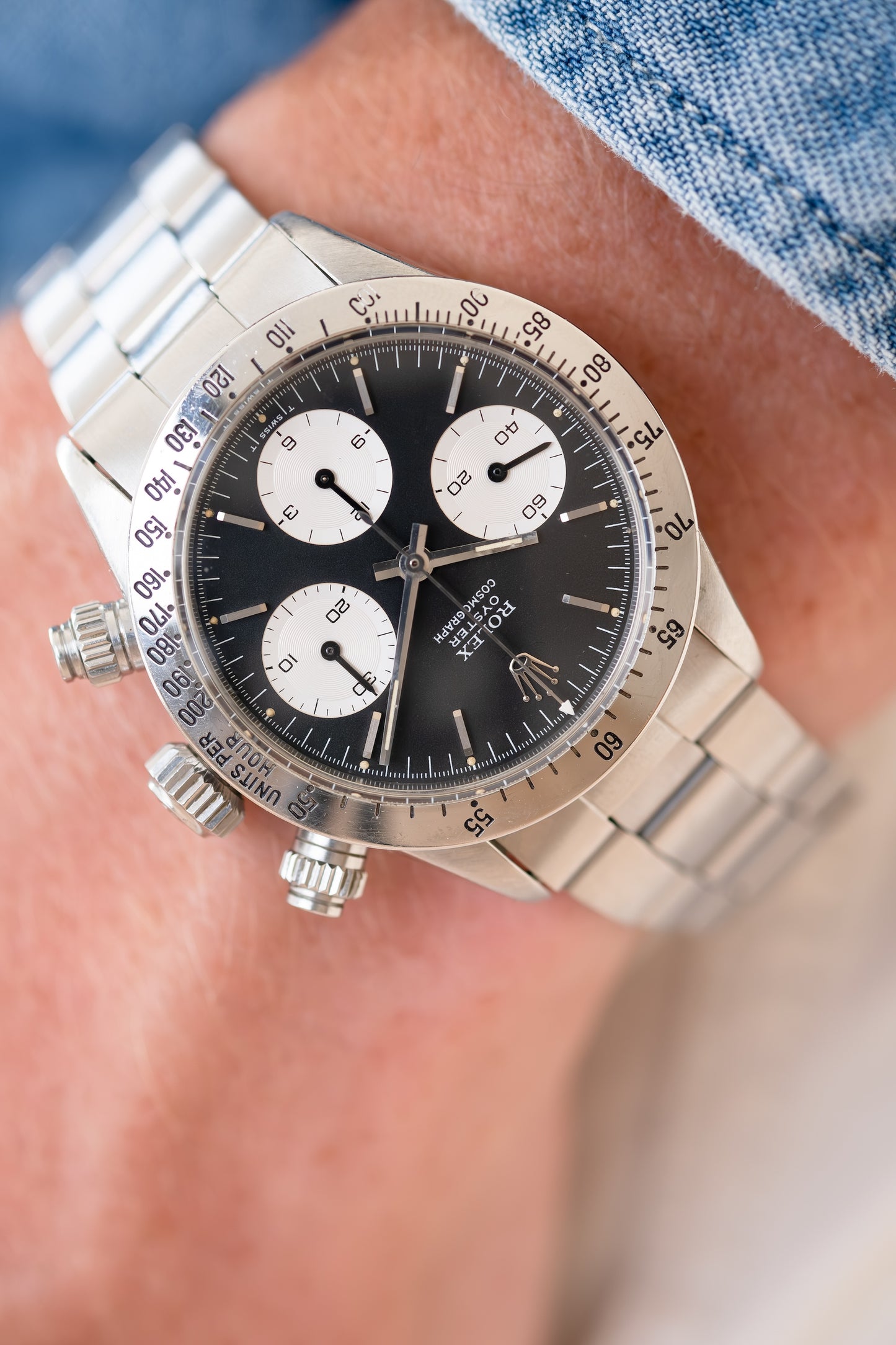 ROLEX Oyster Cosmograph ROC  No Daytona Ref. 6265 Mk1 Bezel - boxes, booklets and purchase receipt (1971)