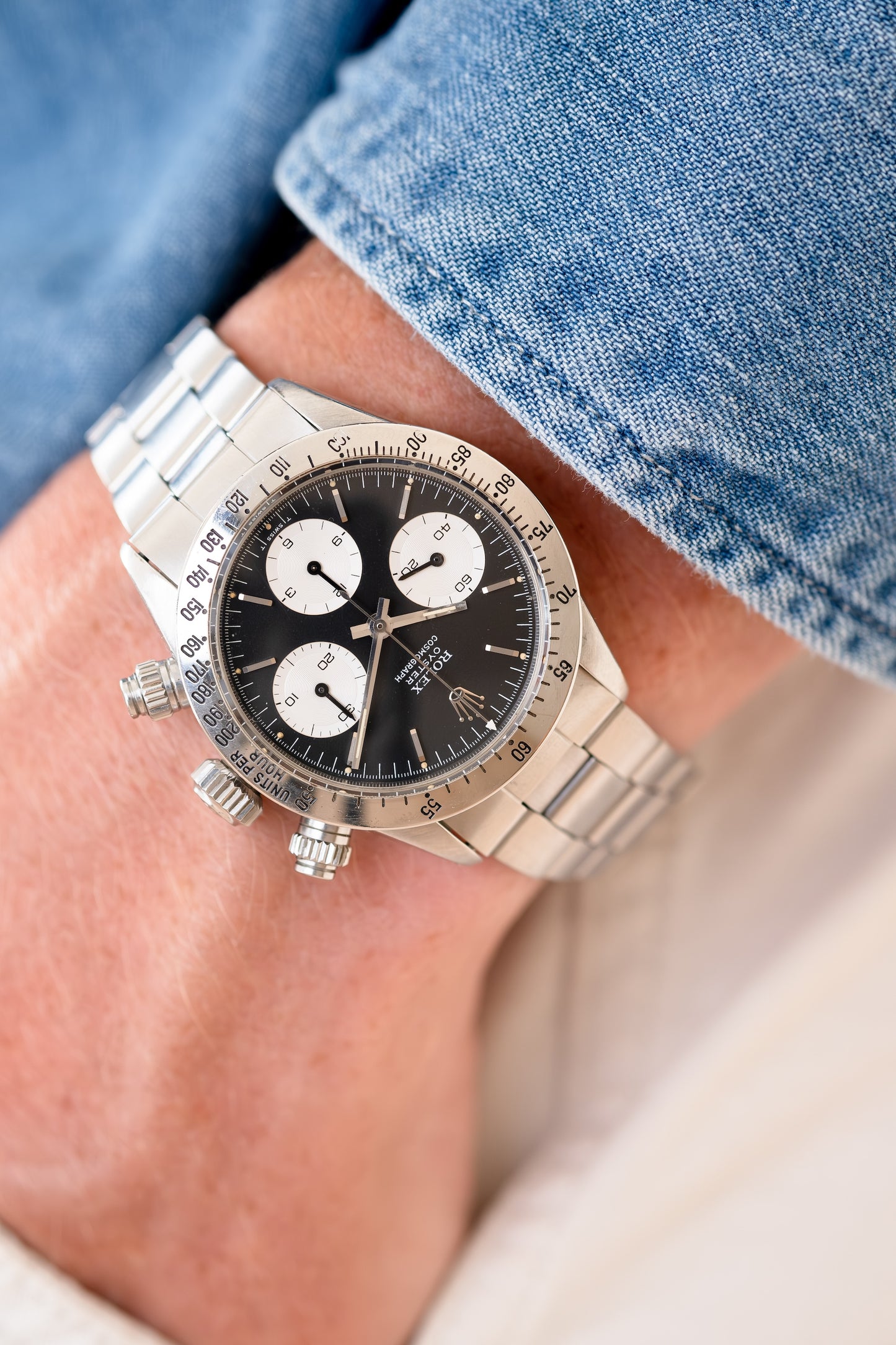 ROLEX Oyster Cosmograph ROC  No Daytona Ref. 6265 Mk1 Bezel - boxes, booklets and purchase receipt (1971)