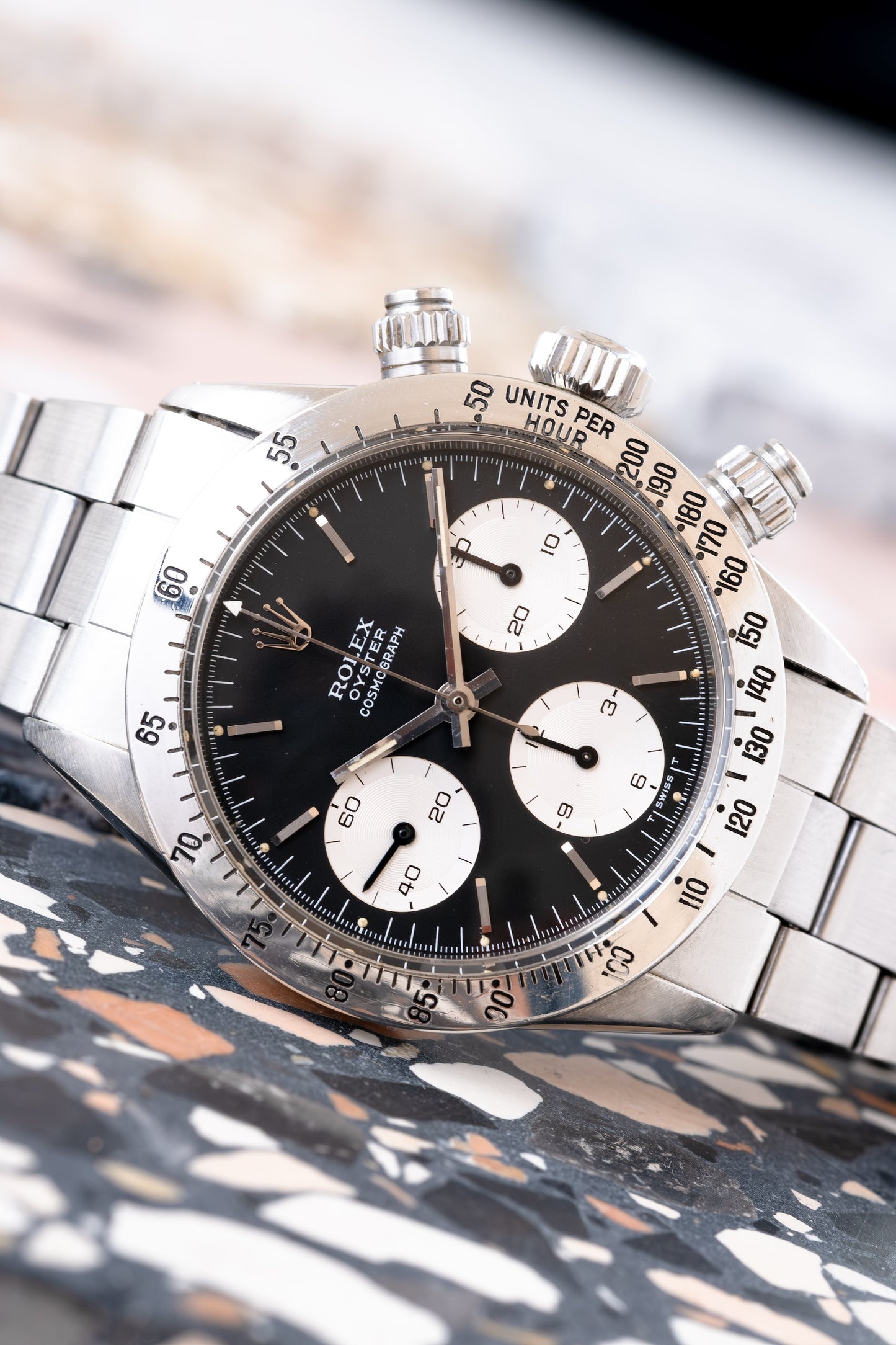ROLEX Oyster Cosmograph ROC  No Daytona Ref. 6265 Mk1 Bezel - boxes, booklets and purchase receipt (1971)
