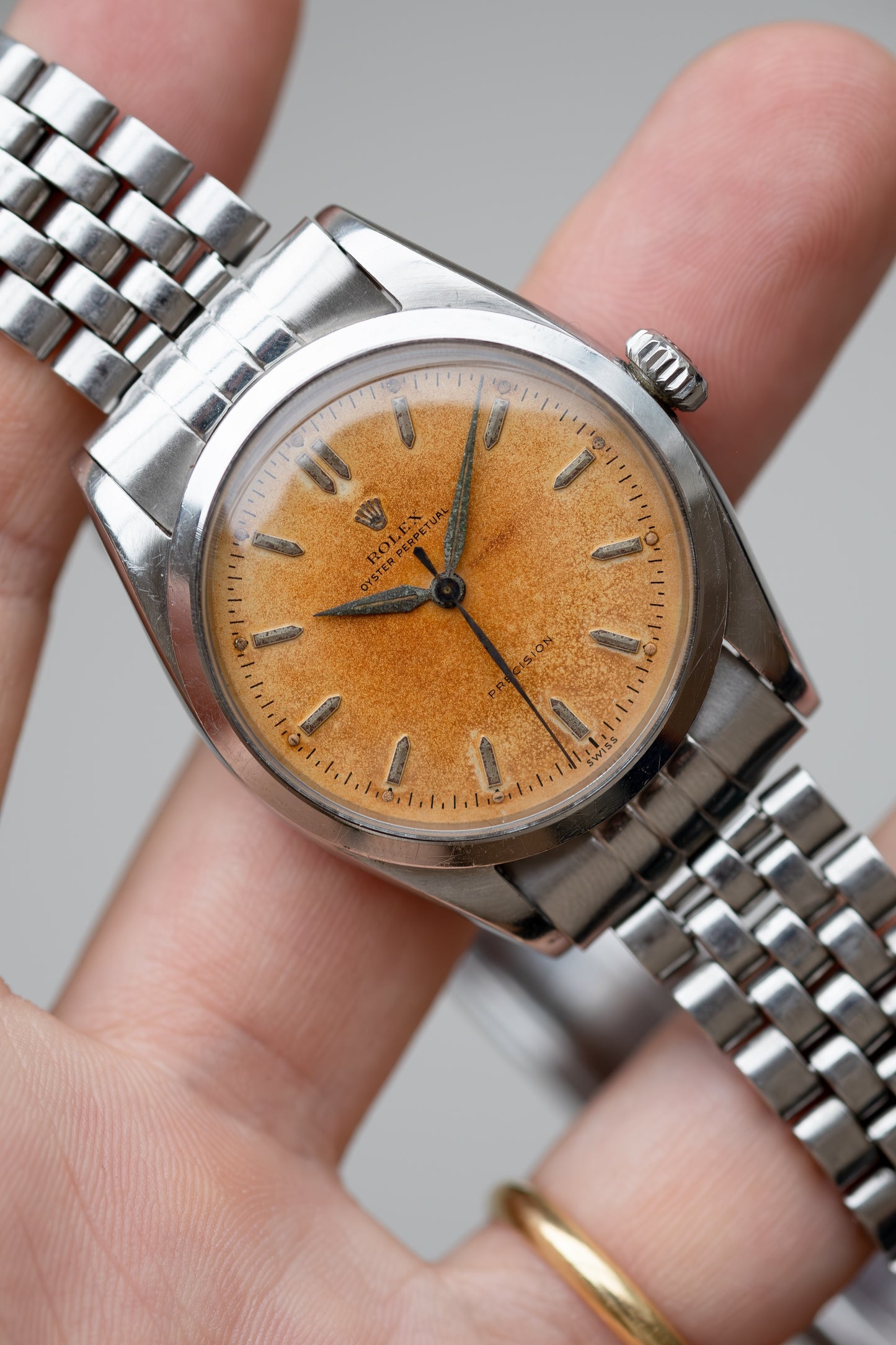 ROLEX Oyster Perpetual Tropical Pre Explorer Ovettone Ref. 6298 (1953)