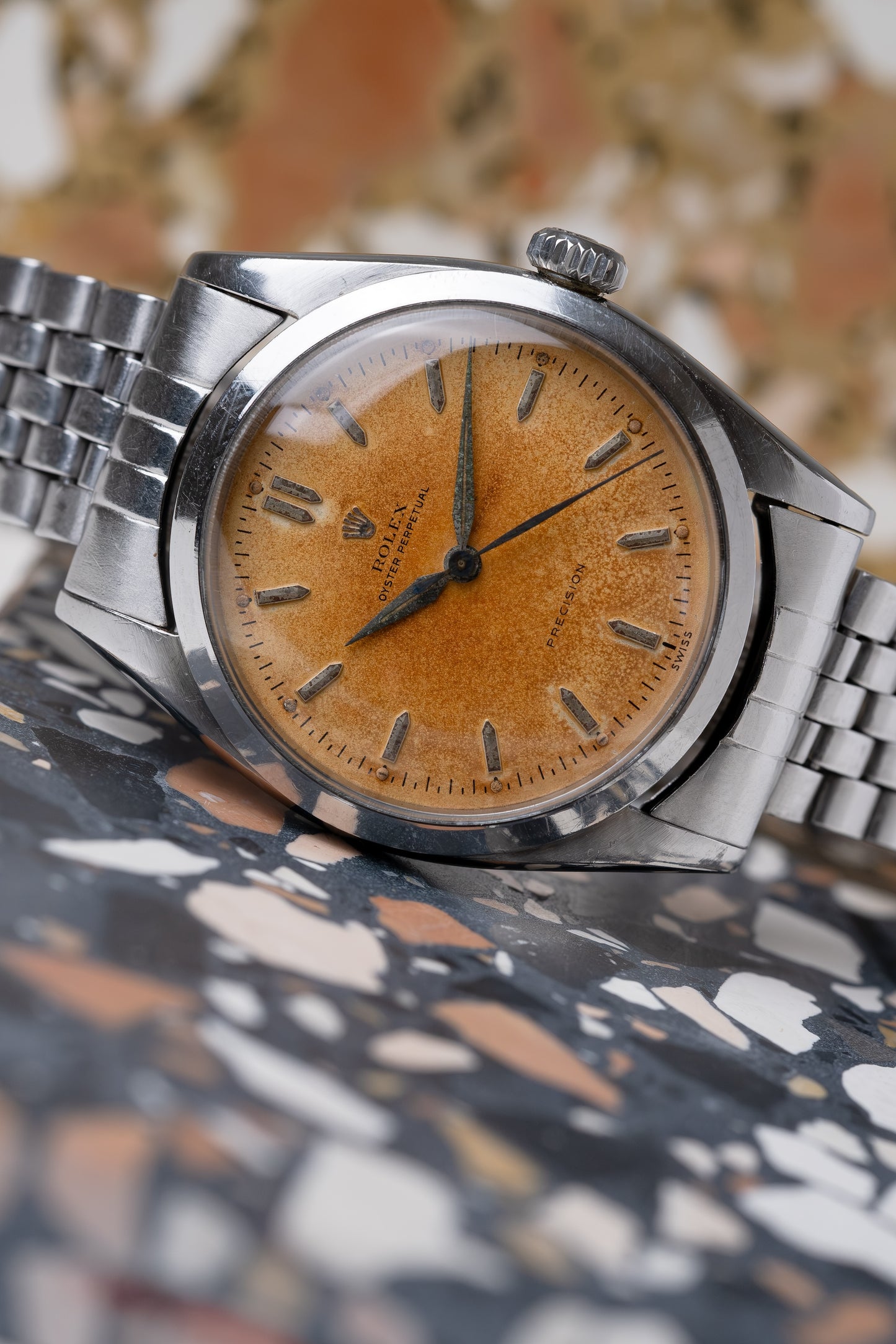 ROLEX Oyster Perpetual Tropical Pre Explorer Ovettone Ref. 6298 (1953)