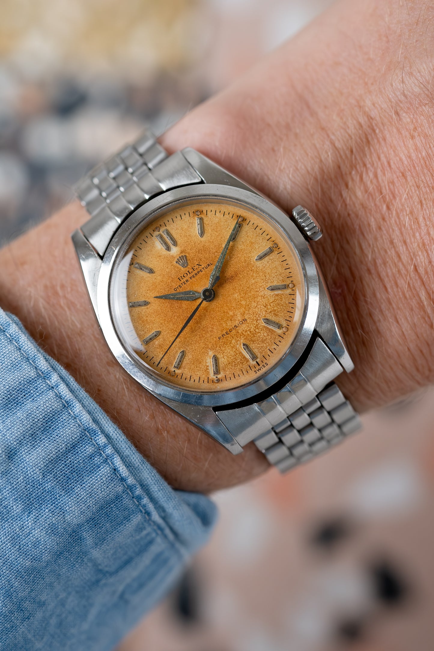 ROLEX Oyster Perpetual Tropical Pre Explorer Ovettone Ref. 6298 (1953)