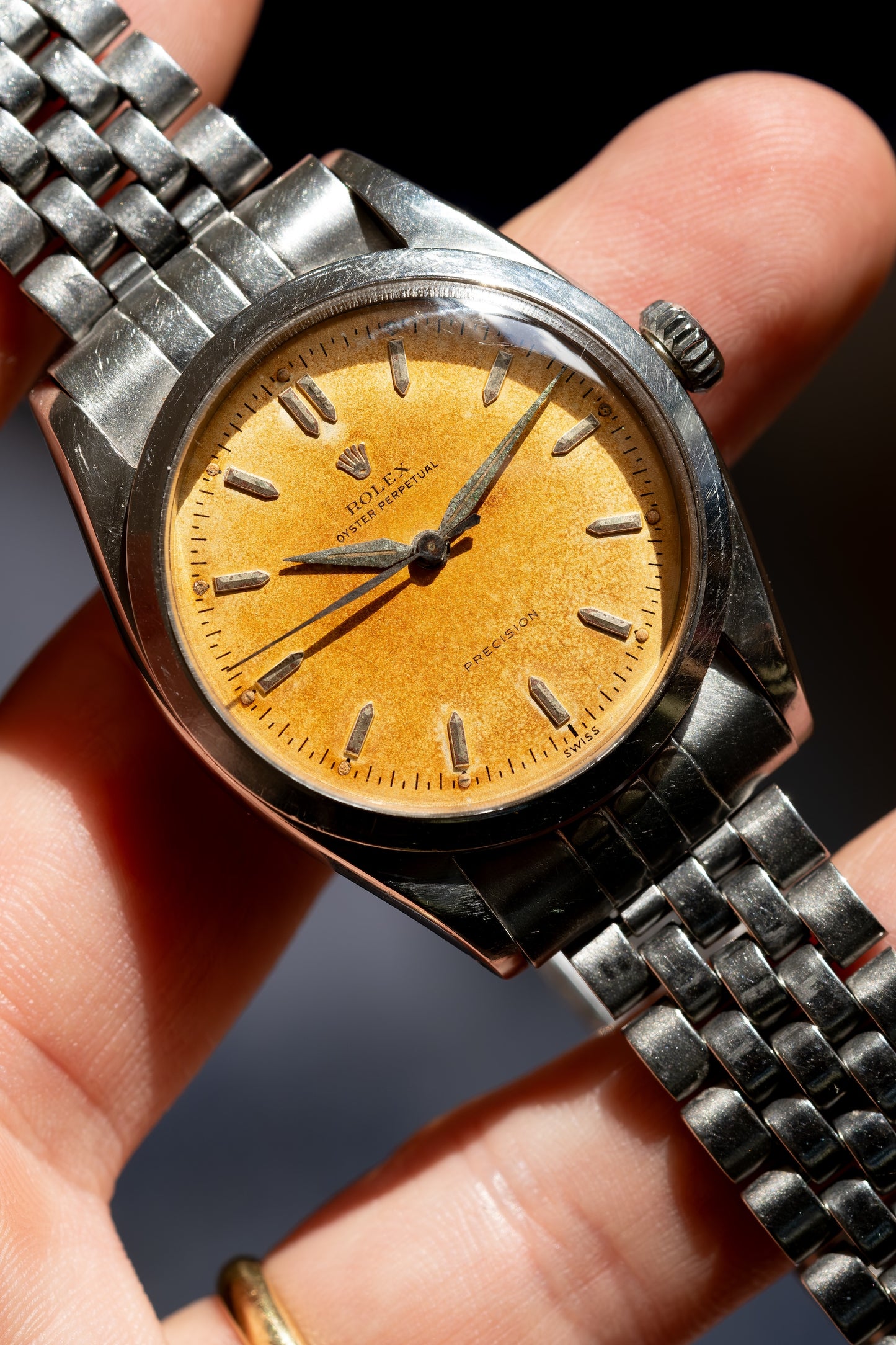 ROLEX Oyster Perpetual Tropical Pre Explorer Ovettone Ref. 6298 (1953)
