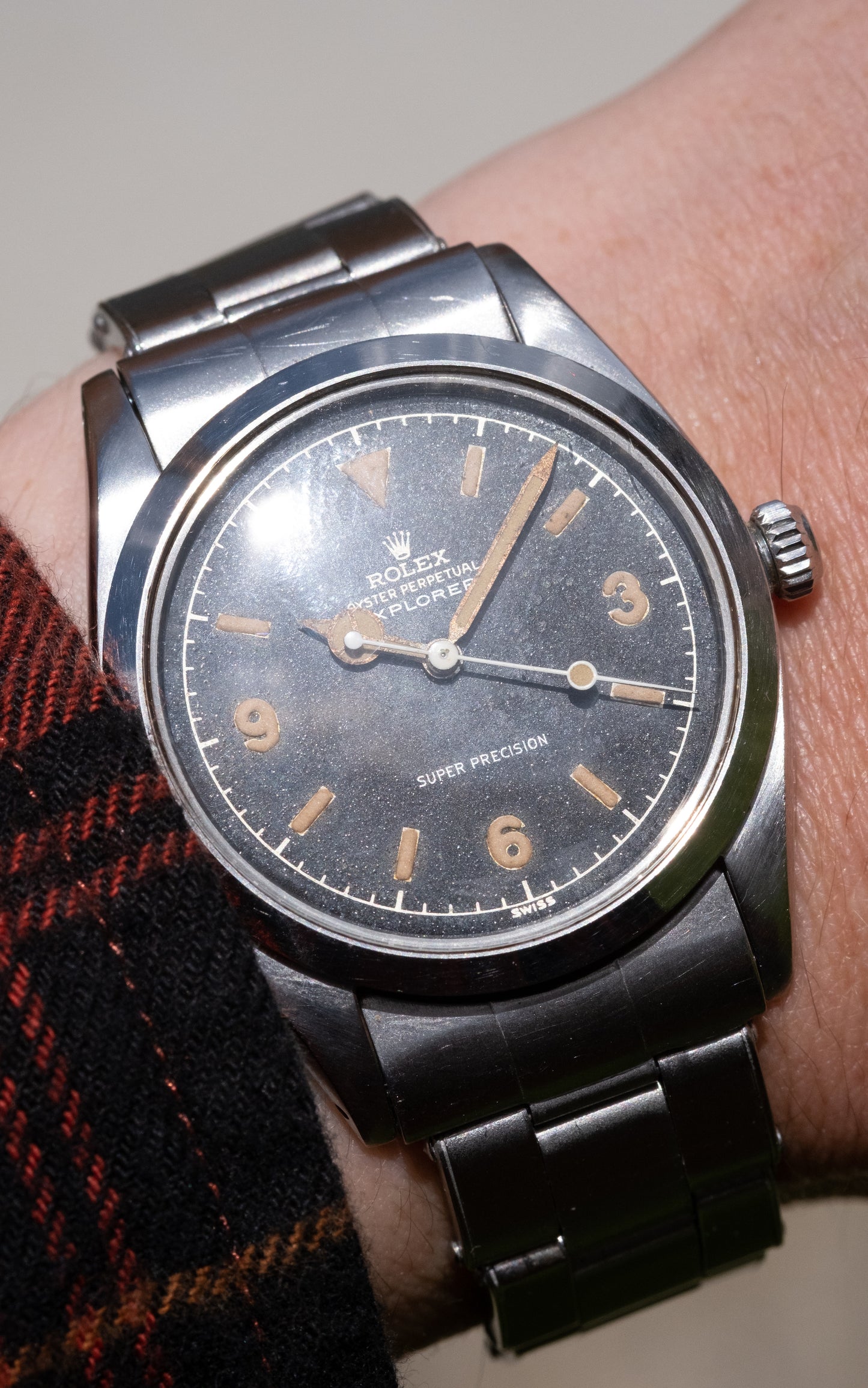 ROLEX Explorer Gilt Dial Ref. 5504 Box, Guarantee + Service Papers (1958)