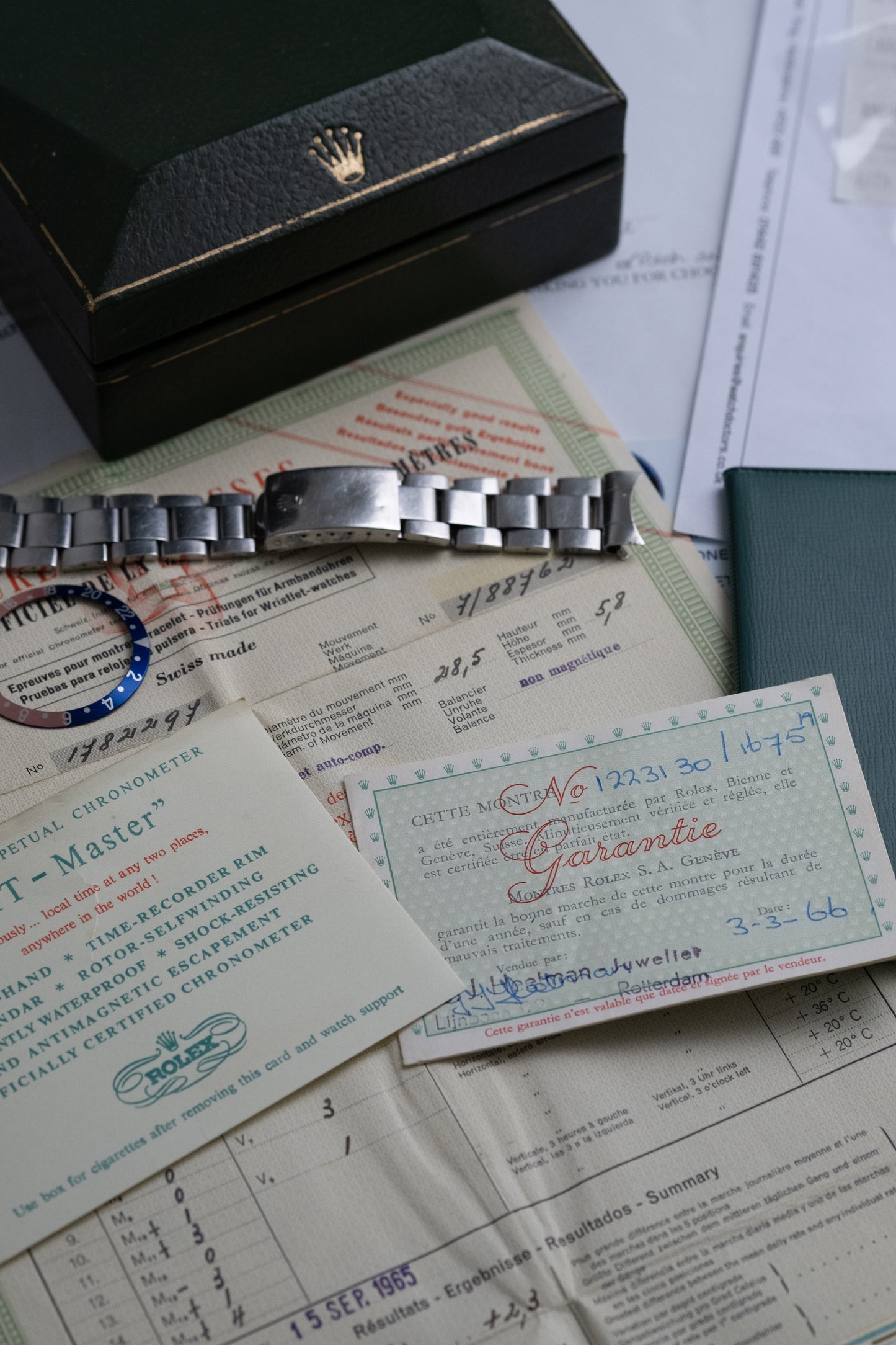 ROLEX GMT Master Ref. 1675 Gilt Gloss Mirror Dial Full Set (1966)