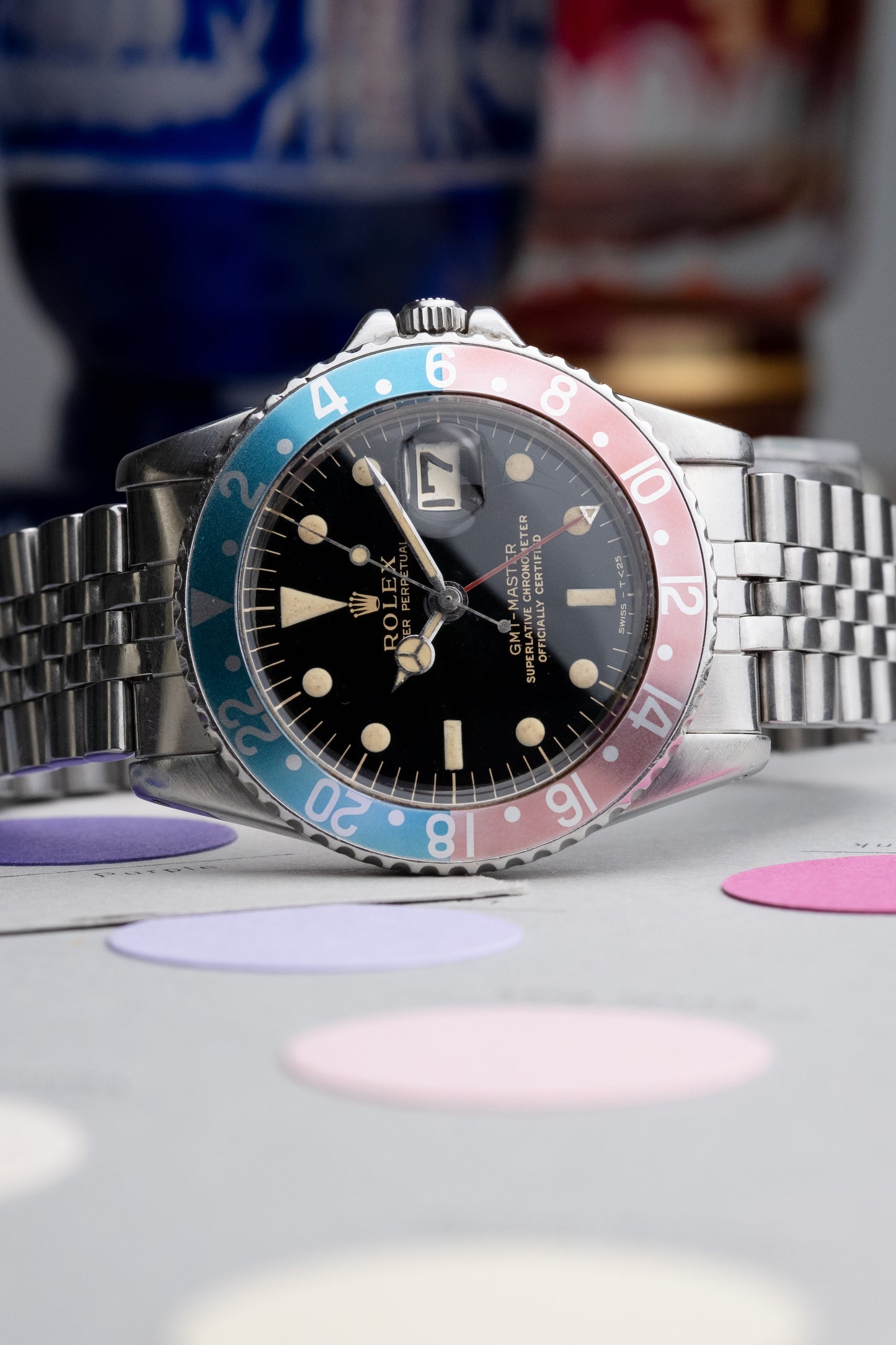 ROLEX GMT Master Ref. 1675 Gilt Gloss Mirror Dial Full Set (1966)