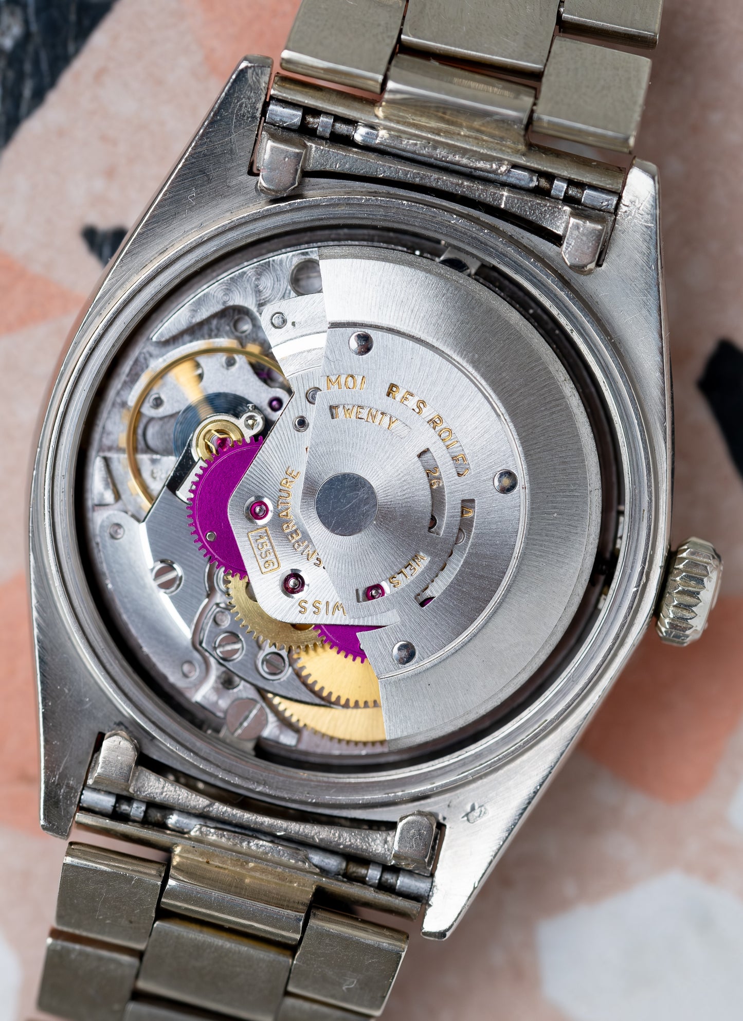 ROLEX Day Date Ref. 1803 Tropical Pink Dial Cigarette Hands White Gold (1963)