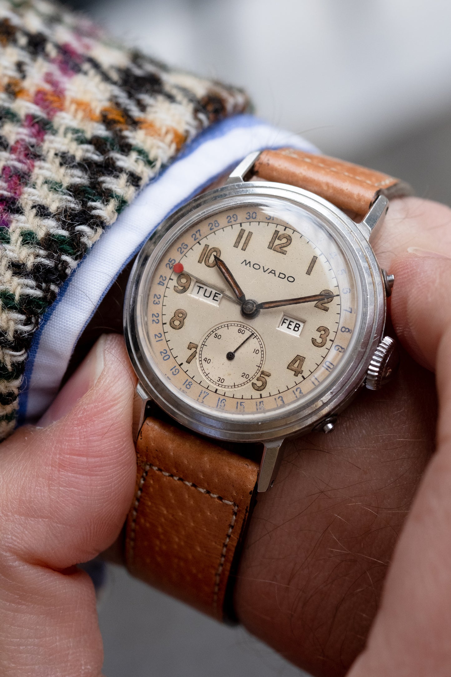 MOVADO Triple Calendar Arabic Numerals (c. 1950s)