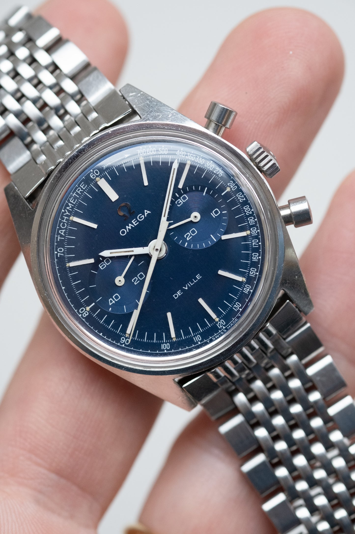 OMEGA De Ville Chronograph Blue Dial Ref. 145.017 (1970)