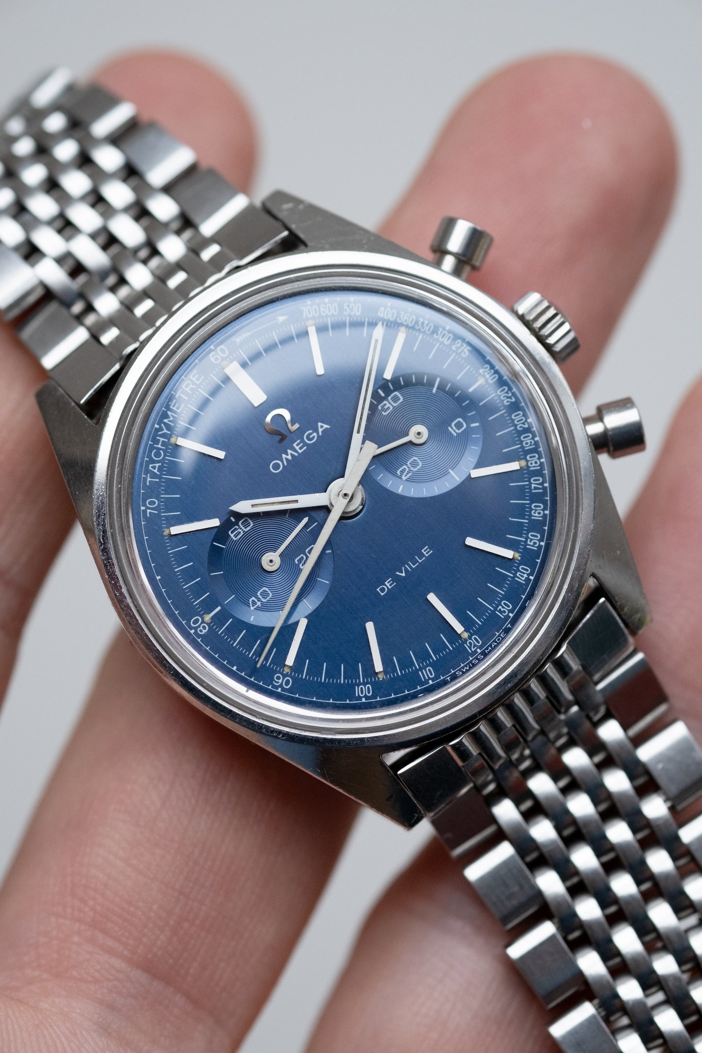 OMEGA De Ville Chronograph Blue Dial Ref. 145.017 (1970)