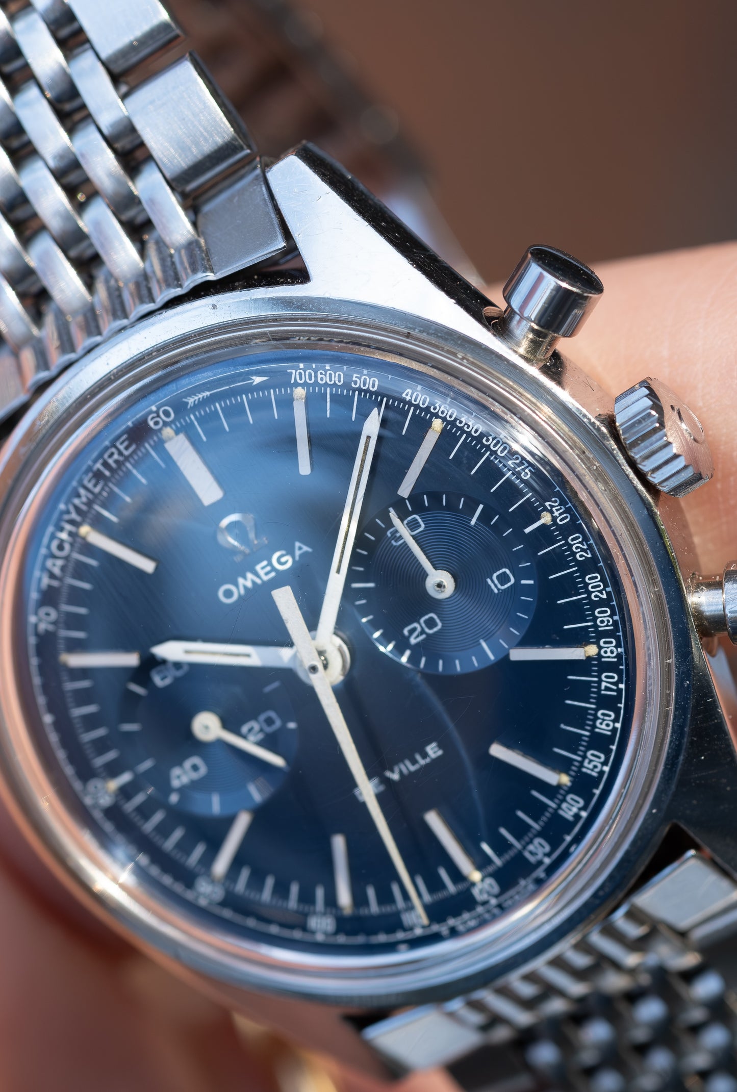 OMEGA De Ville Chronograph Blue Dial Ref. 145.017 (1970)