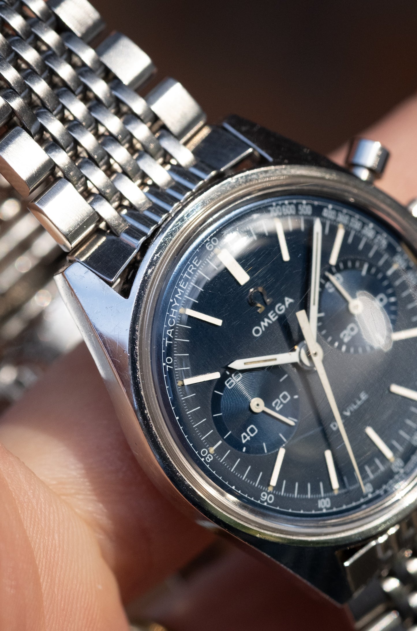 OMEGA De Ville Chronograph Blue Dial Ref. 145.017 (1970)