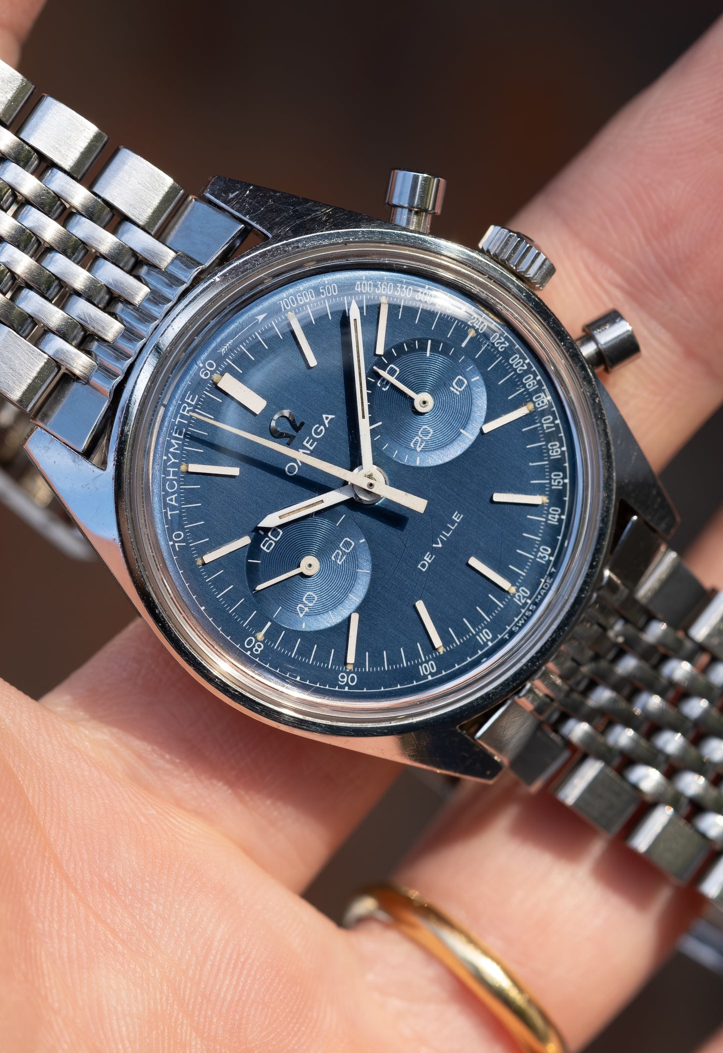 OMEGA De Ville Chronograph Blue Dial Ref. 145.017 (1970)