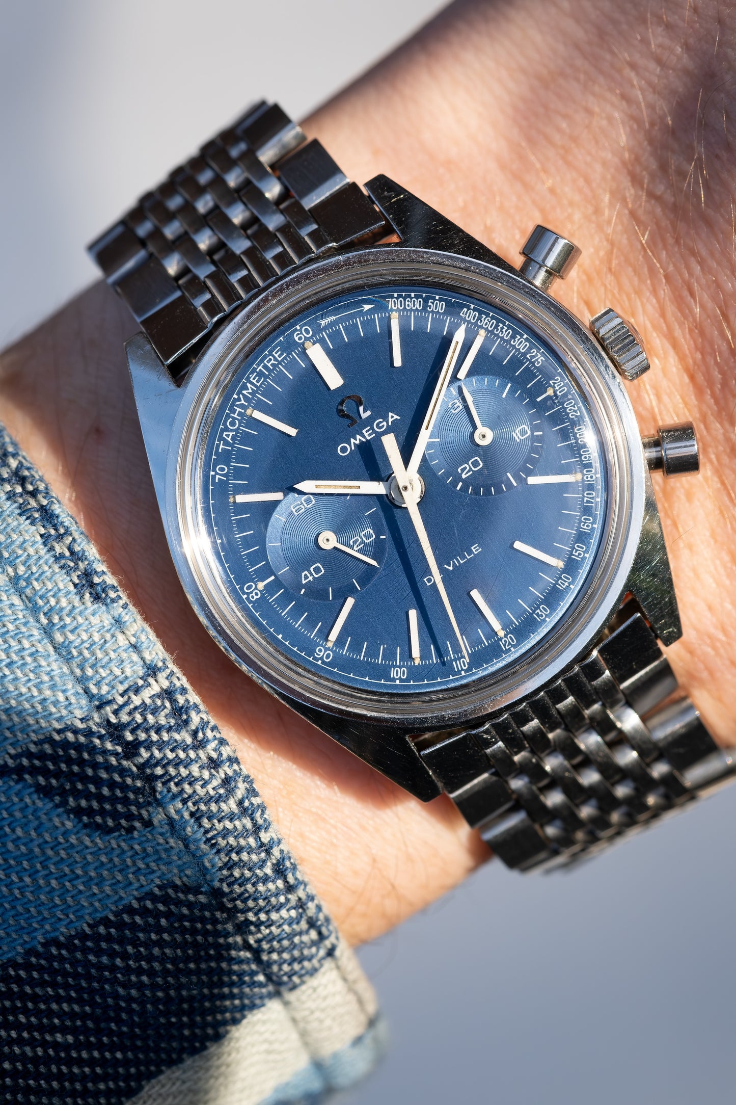 OMEGA De Ville Chronograph Blue Dial Ref. 145.017 (1970)