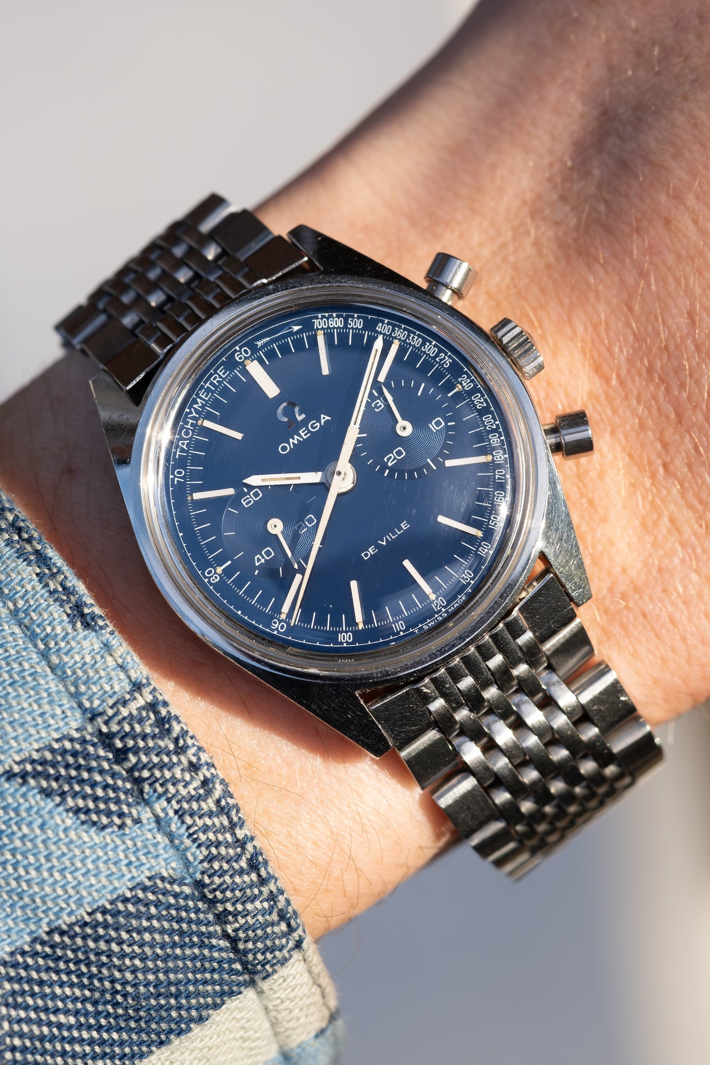 OMEGA De Ville Chronograph Blue Dial Ref. 145.017 (1970)