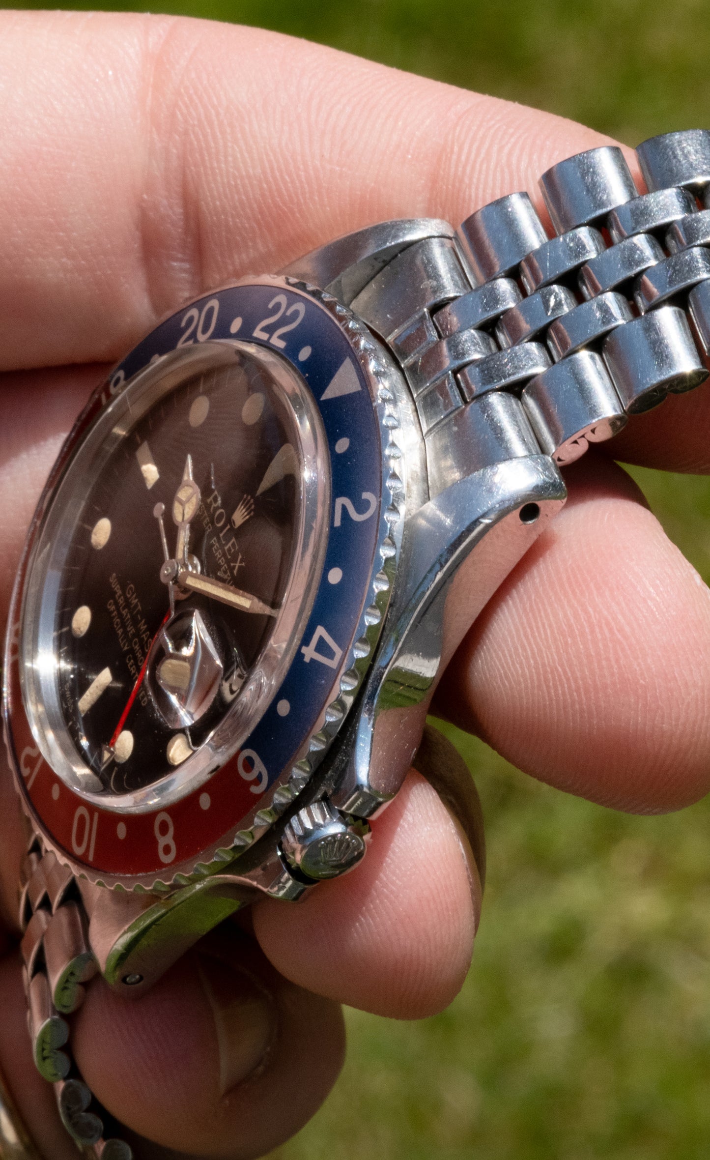 ROLEX GMT Master Ref. 1675 Gilt Mirror Gloss "Wide Swiss" Dial (1966)