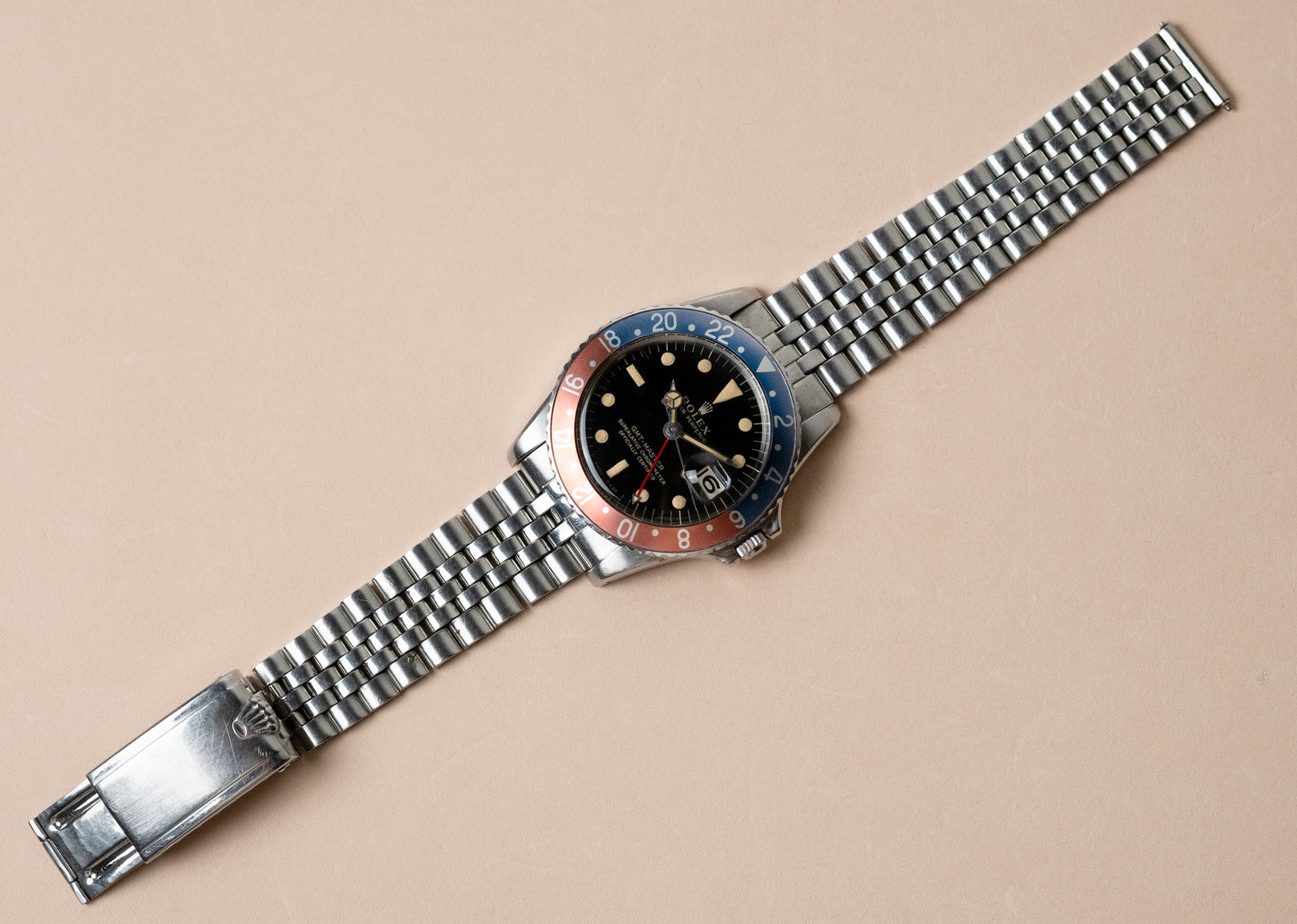 ROLEX GMT Master Ref. 1675 Gilt Mirror Gloss "Wide Swiss" Dial (1966)