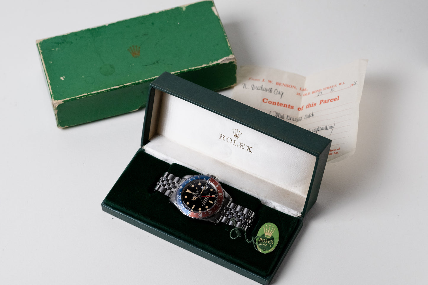 ROLEX GMT Master Ref. 1675 Gilt Mirror Gloss "Wide Swiss" Dial (1966)