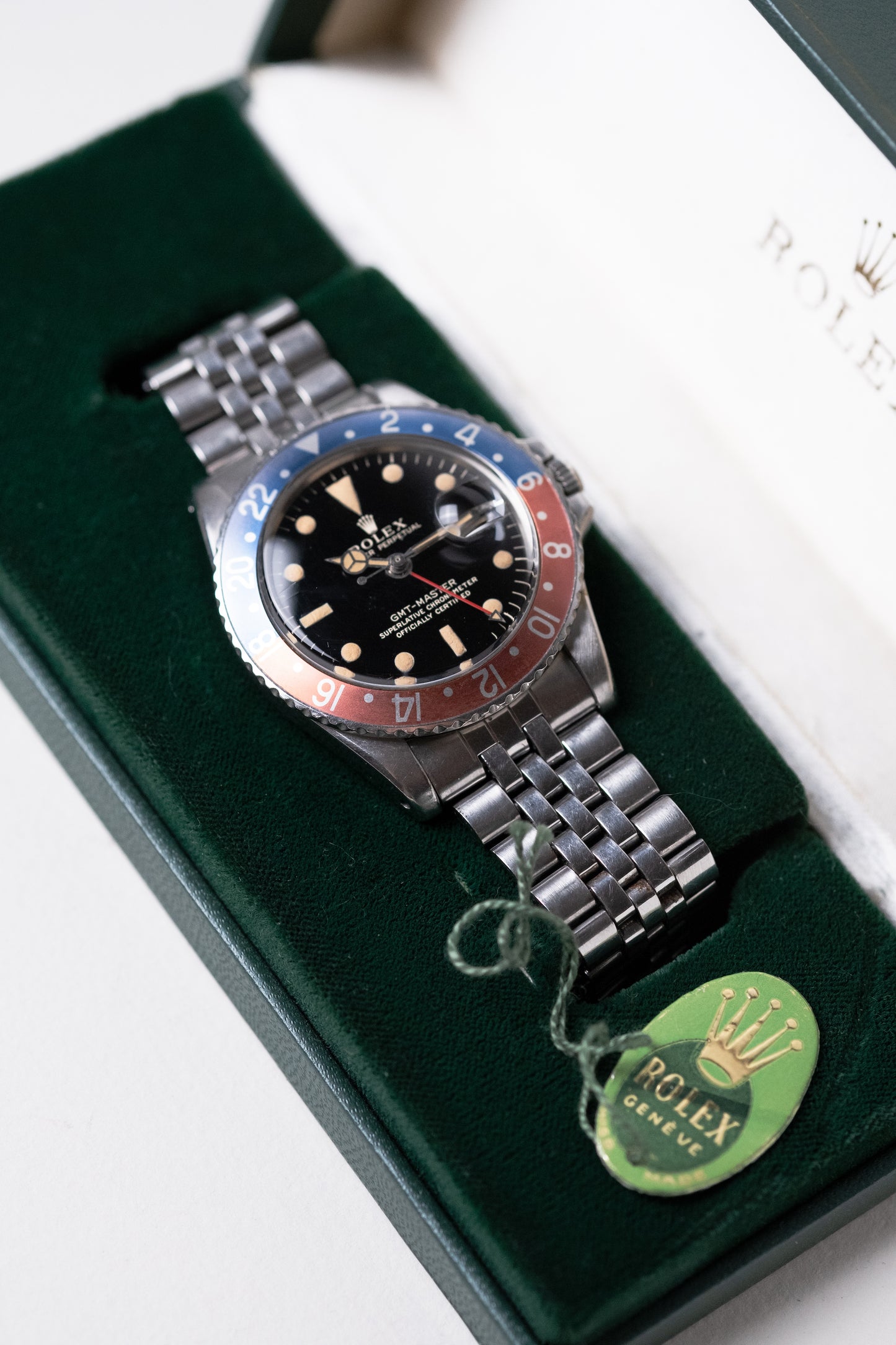 ROLEX GMT Master Ref. 1675 Gilt Mirror Gloss "Wide Swiss" Dial (1966)