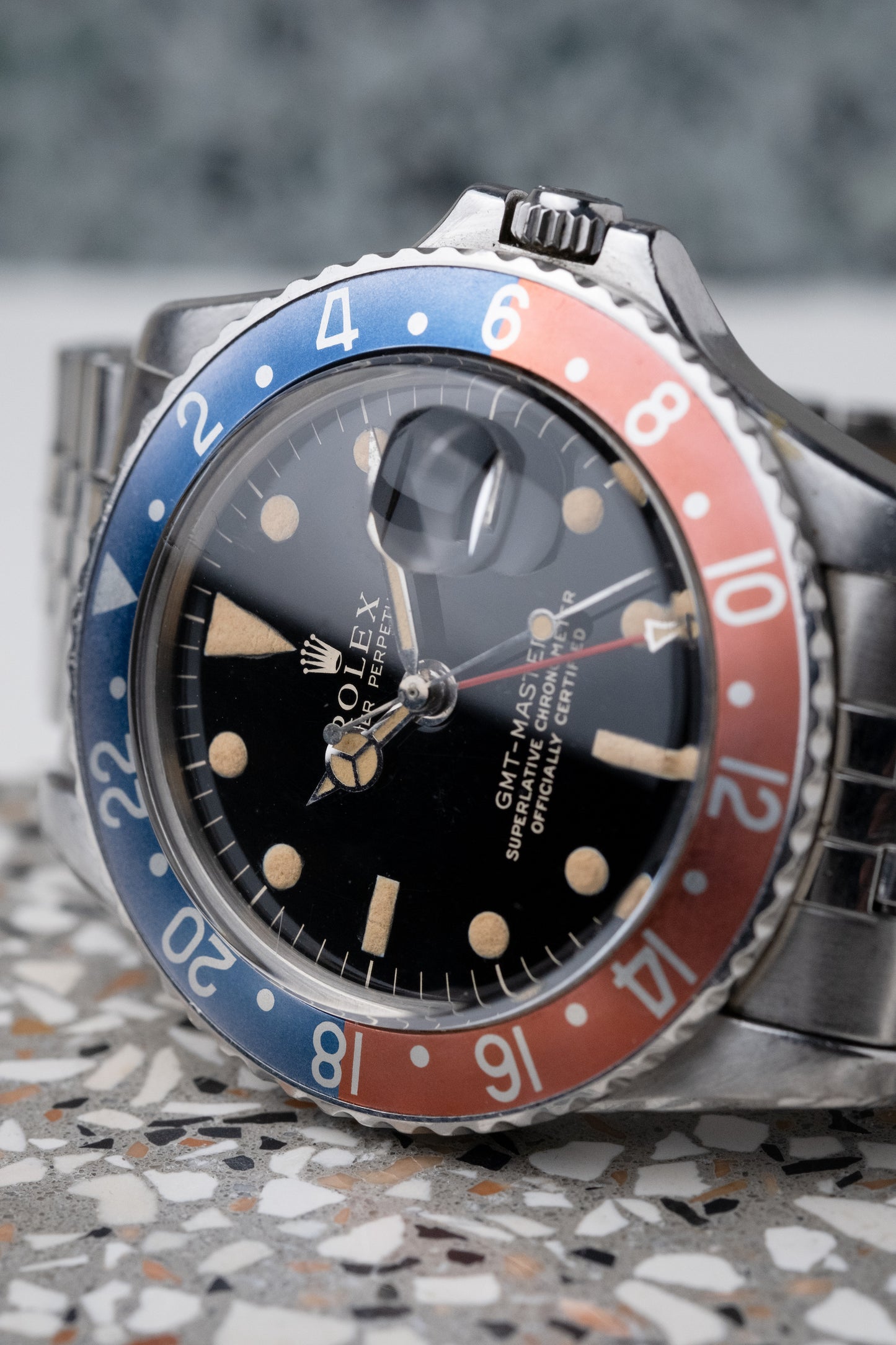 ROLEX GMT Master Ref. 1675 Gilt Mirror Gloss "Wide Swiss" Dial (1966)